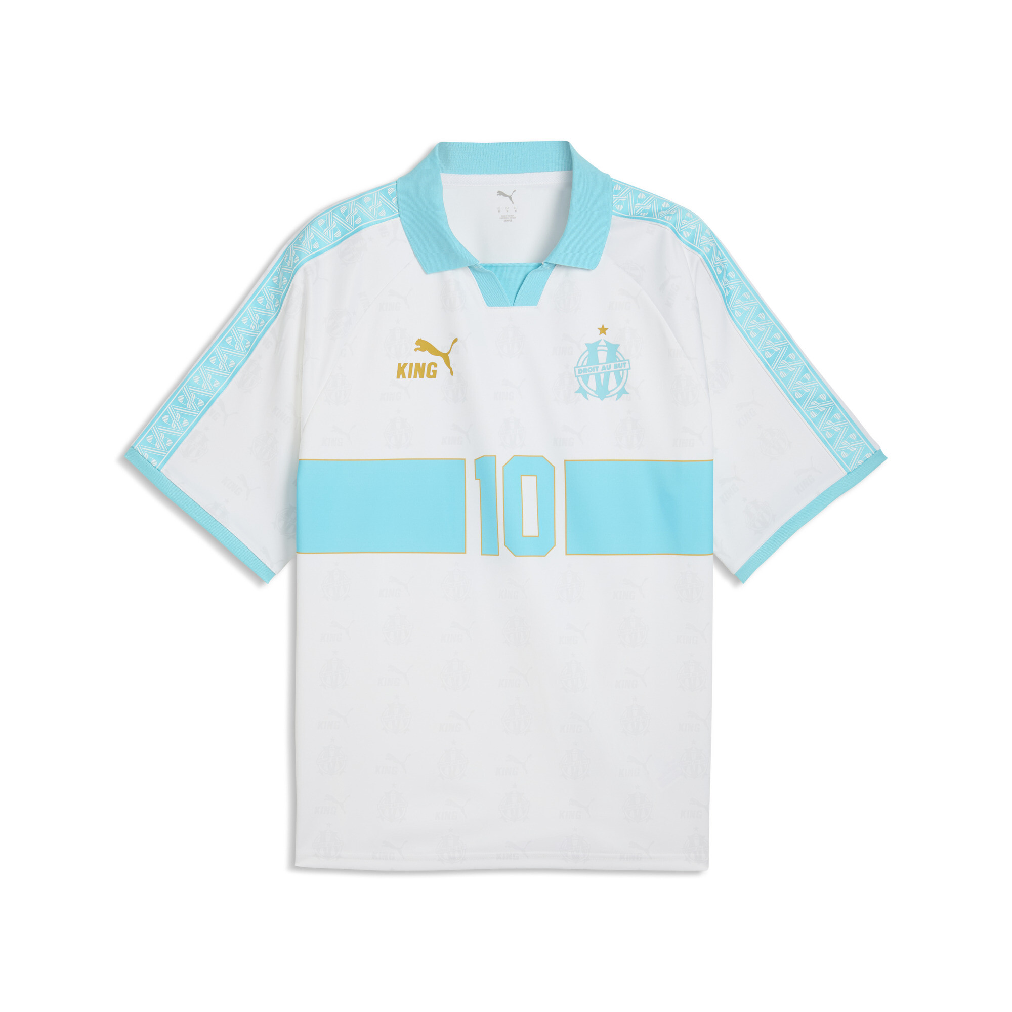 PUMA Olympique de Marseille KING retro shirt voor Heren, Wit, Maat L