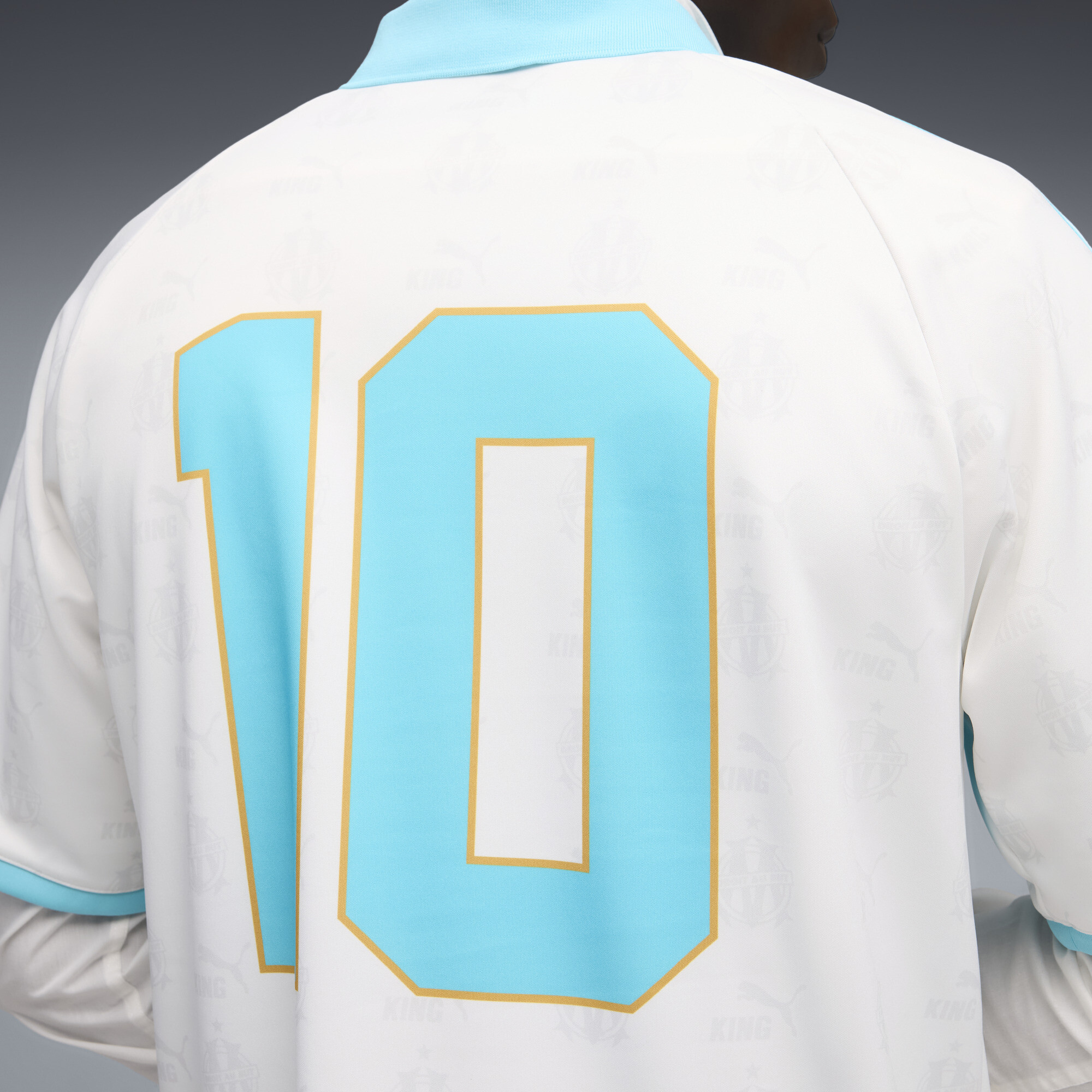 PUMA Olympique de Marseille KING retro shirt voor Heren, Wit, Maat L thumbnail 5