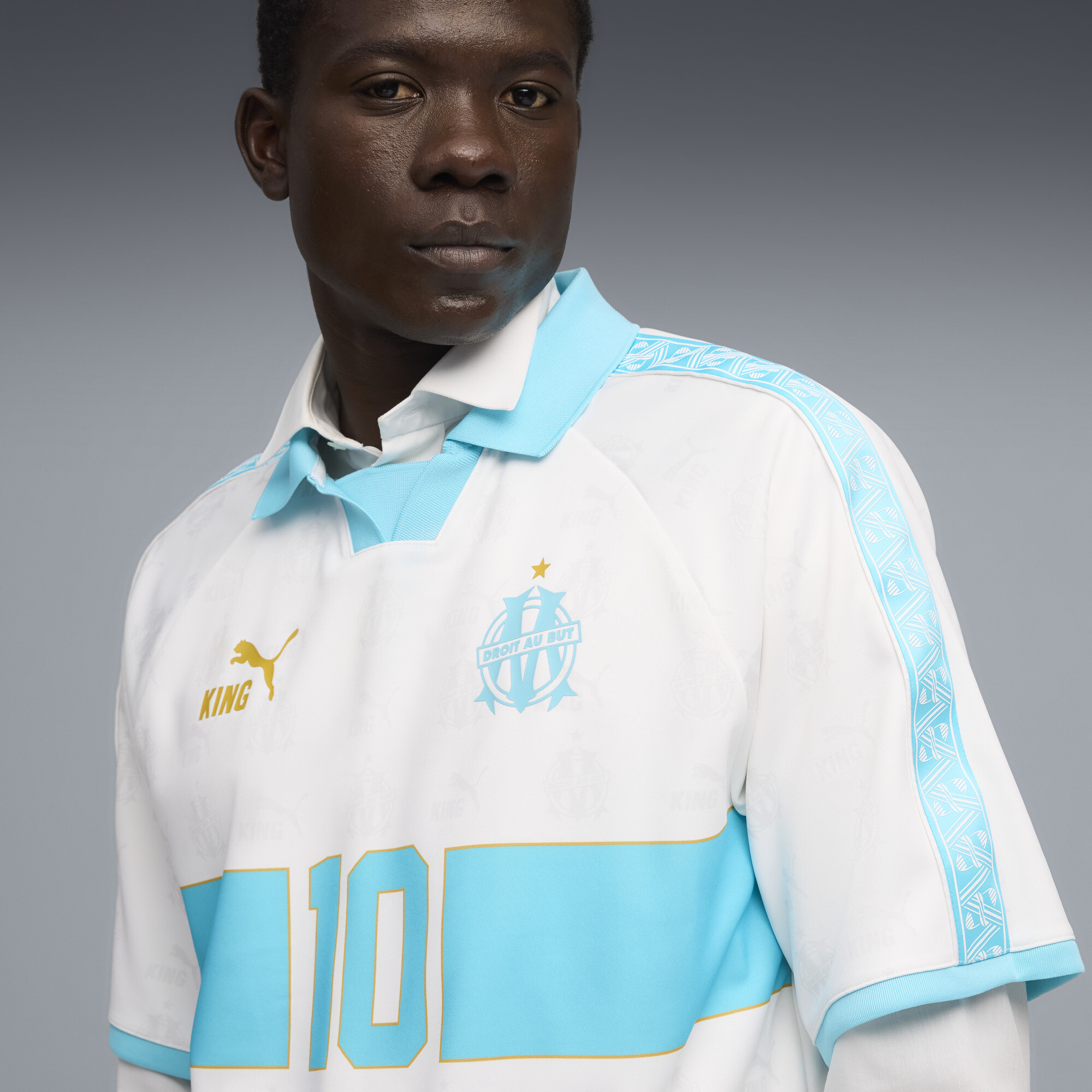 PUMA Olympique de Marseille KING retro shirt voor Heren, Wit, Maat L thumbnail 2