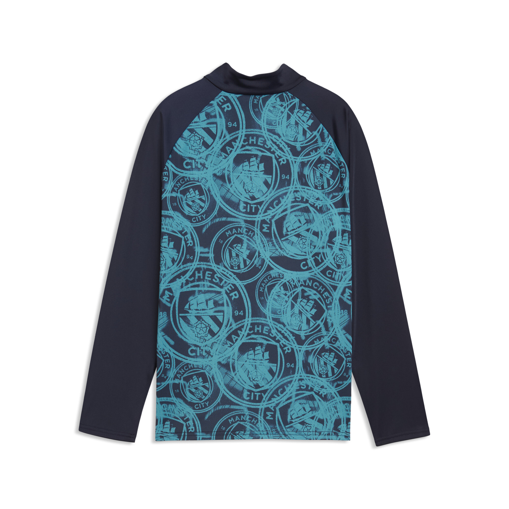 PUMA Manchester City warm-up-top met kwartrits, Blauw, Maat 7-8Y thumbnail 2