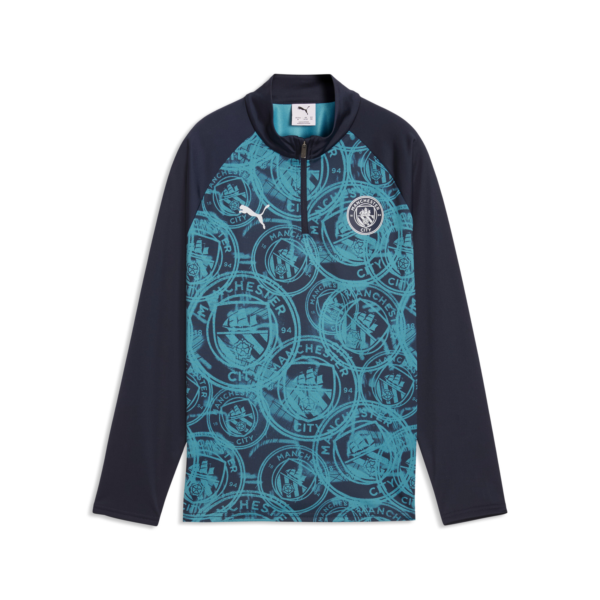 PUMA Haut d'échauffement 14 zip Manchester City Enfant et Adolescent Accessoires 15 16Y