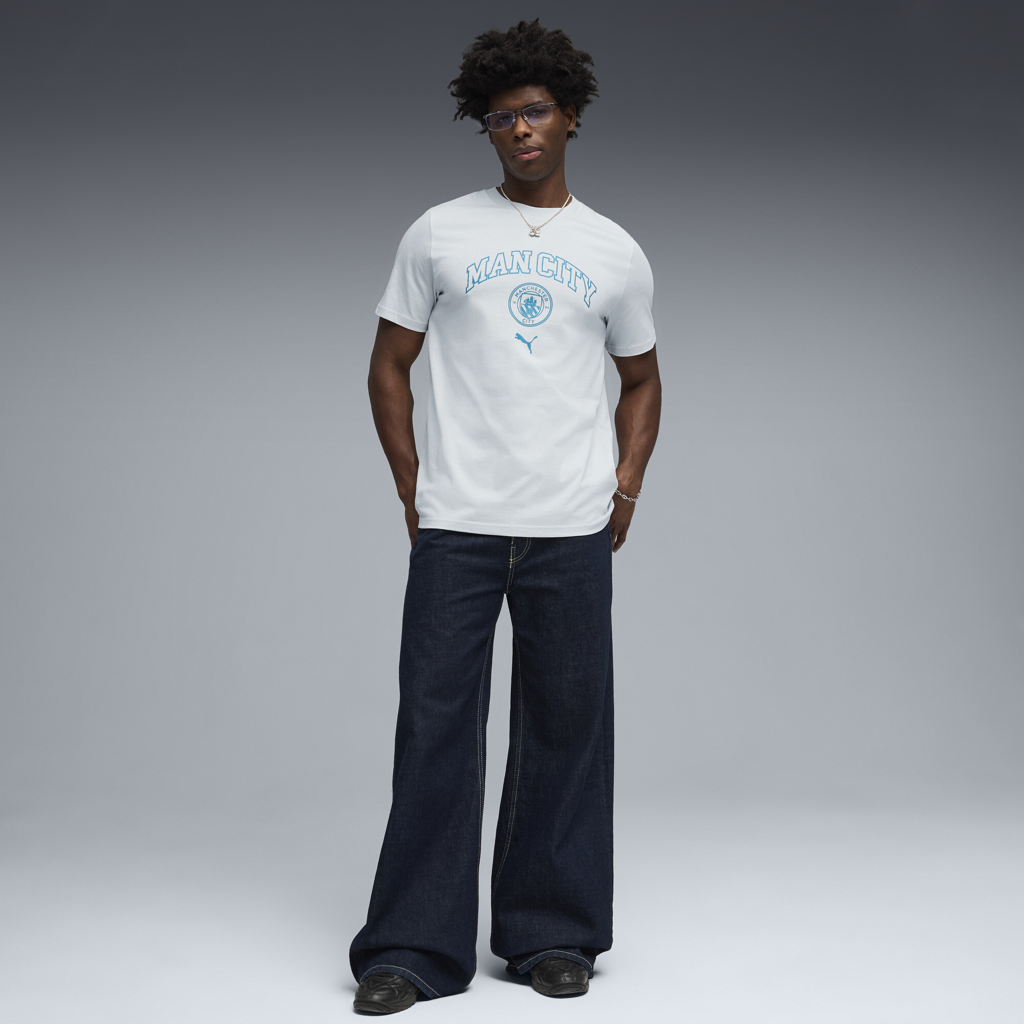 PUMA Manchester City ftblCulture T-shirt voor Heren, Blauw, Maat M thumbnail 2