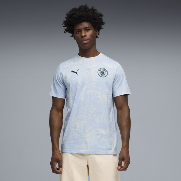 Remera PUMA estampada Manchester City ftblCULTURE para Hombre En Sea Glass/Tropical Azul