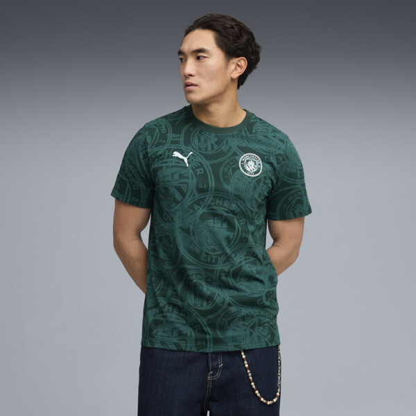 Remera PUMA estampada Manchester City ftblCULTURE para Hombre En Verde Terrain/Sea Glass