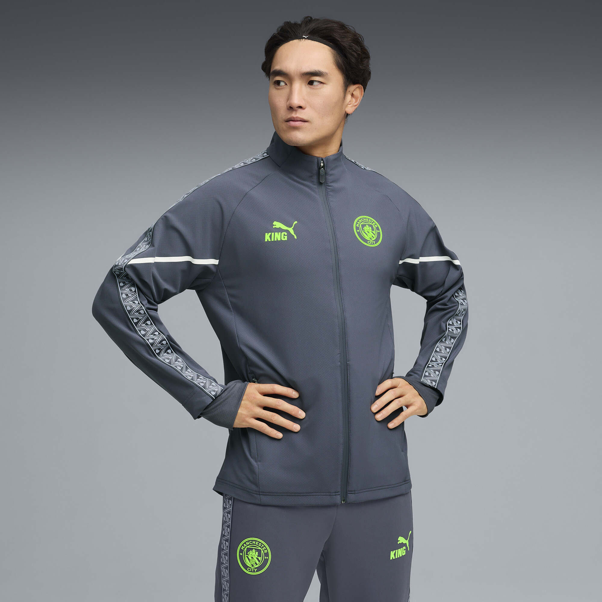 Manchester CITY KING ULTIMATE Anthem Erkek Ceket | Gri | Puma
