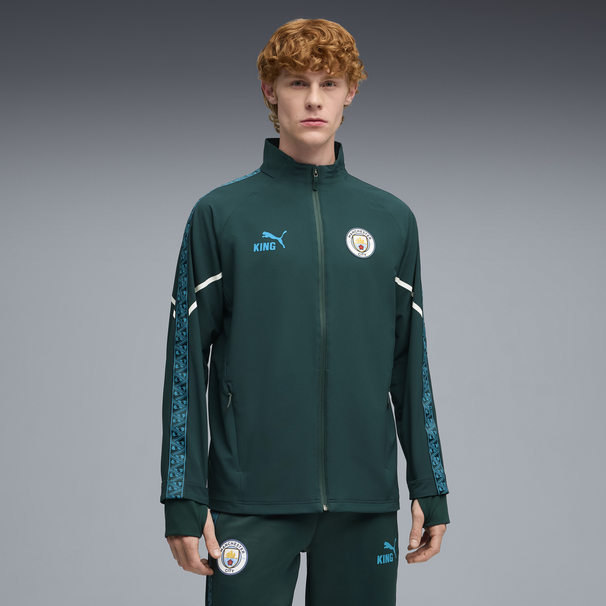 PUMA Veste de survêtement KING Ultimate Anthem Manchester City Homme Vêtements