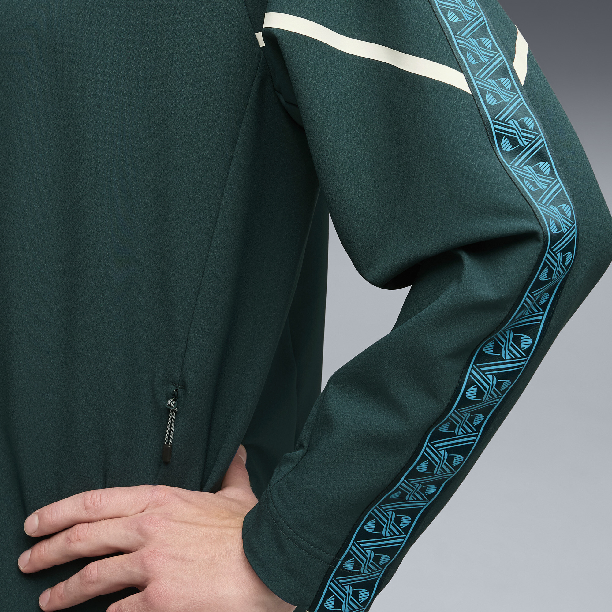 PUMA Manchester City KING Ultimate Anthem trainingsjack voor Heren, Blauw/Groen, Maat XS thumbnail 7