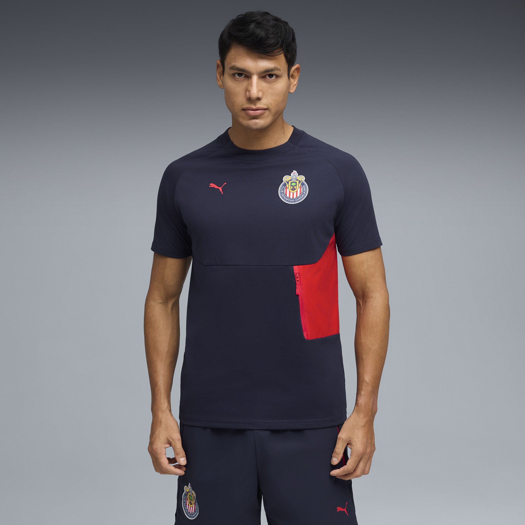 C.D. Guadalajara PUMATECH Men's Soccer T-Shirt in Blue, Size M