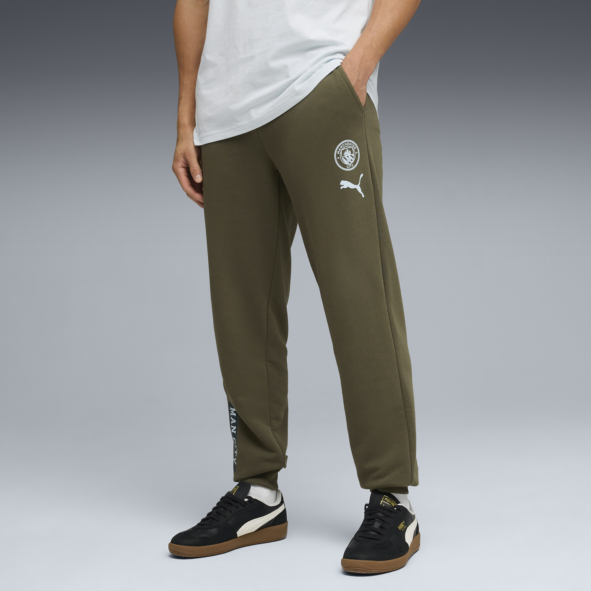 PUMA Manchester City ftblCulture joggingbroek voor Heren, Groen, Maat M thumbnail 4