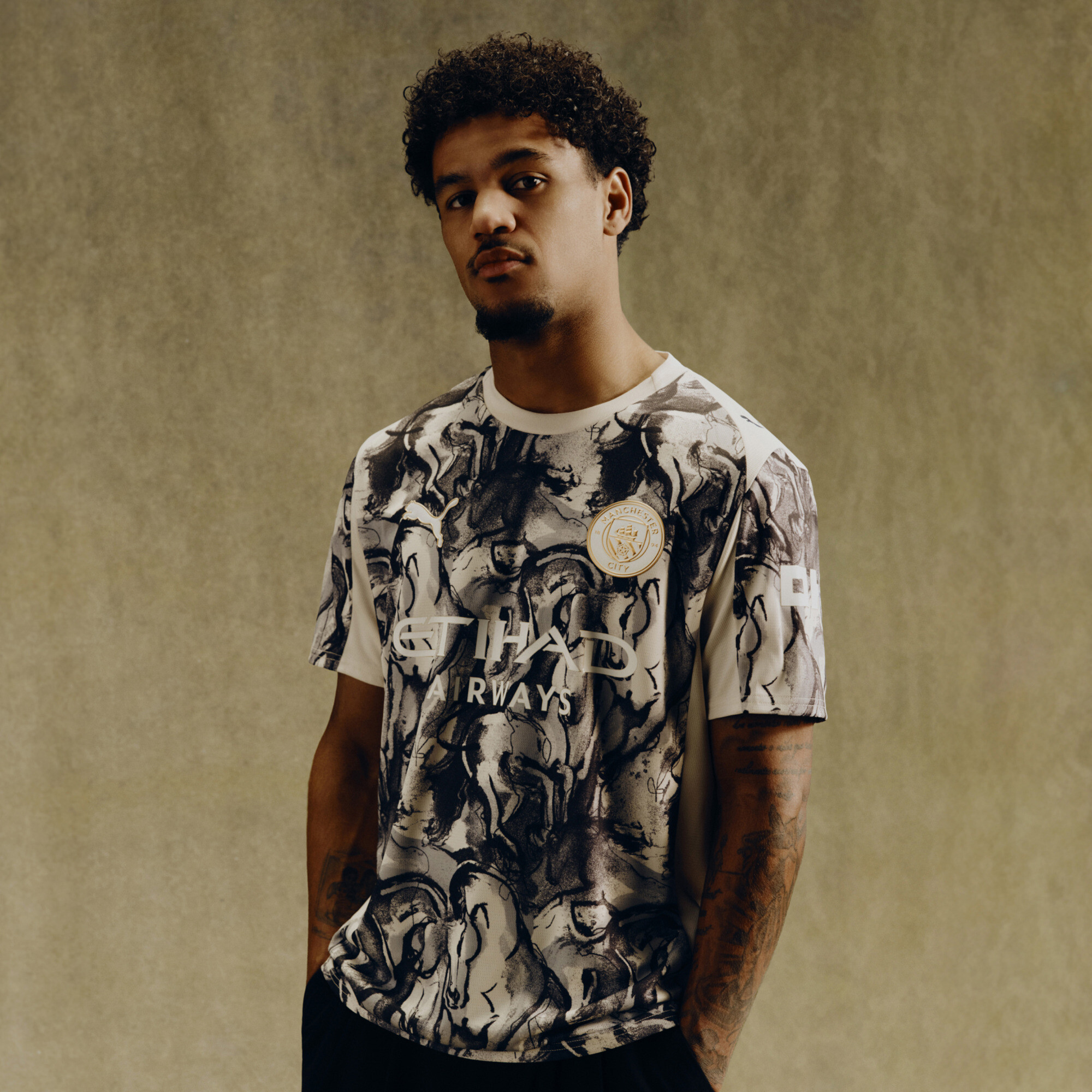 PUMA Manchester City x Year of the Horse shirt voor Heren, Grijs, Maat XS thumbnail 4