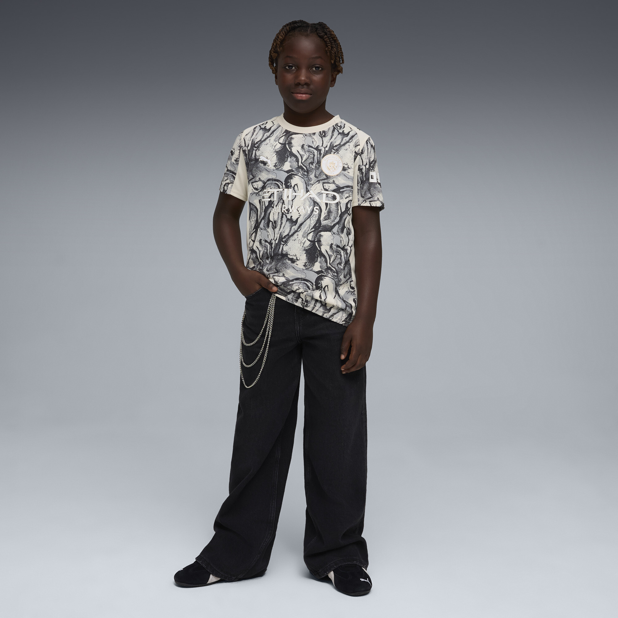 PUMA Manchester City x Year of the Horse shirt, Grijs, Maat 9-10Y thumbnail 6