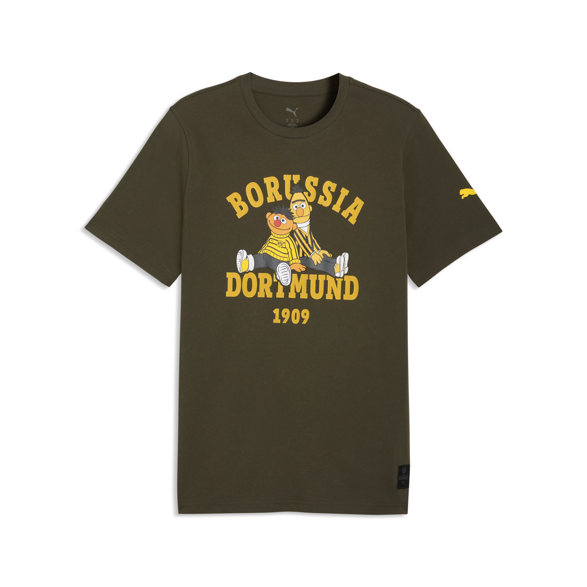 PUMA Borussia Dortmund x Sesamstraat T-shirt voor Heren, Geel, Maat M thumbnail 3