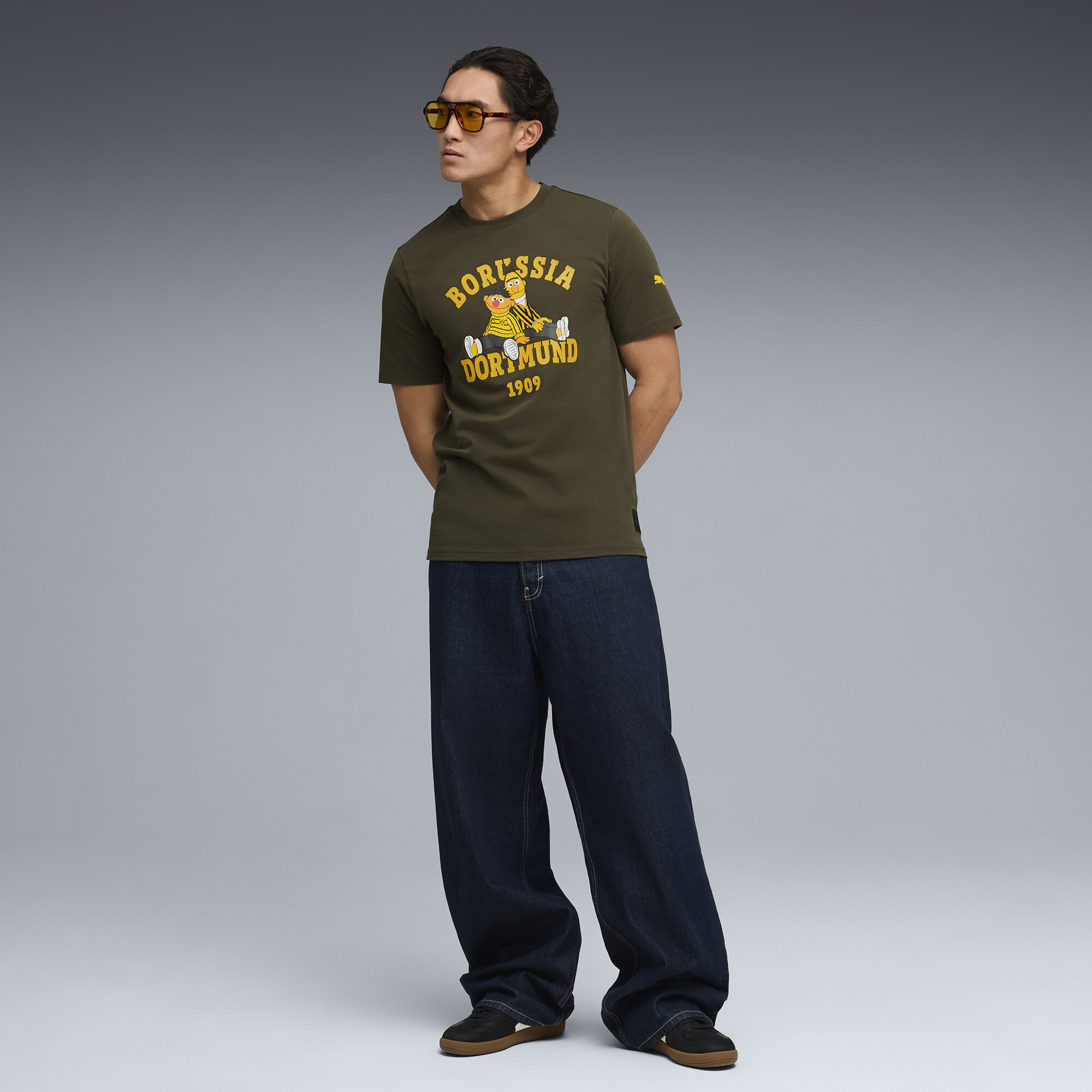 PUMA Borussia Dortmund x Sesamstraat T-shirt voor Heren, Geel, Maat M thumbnail 5