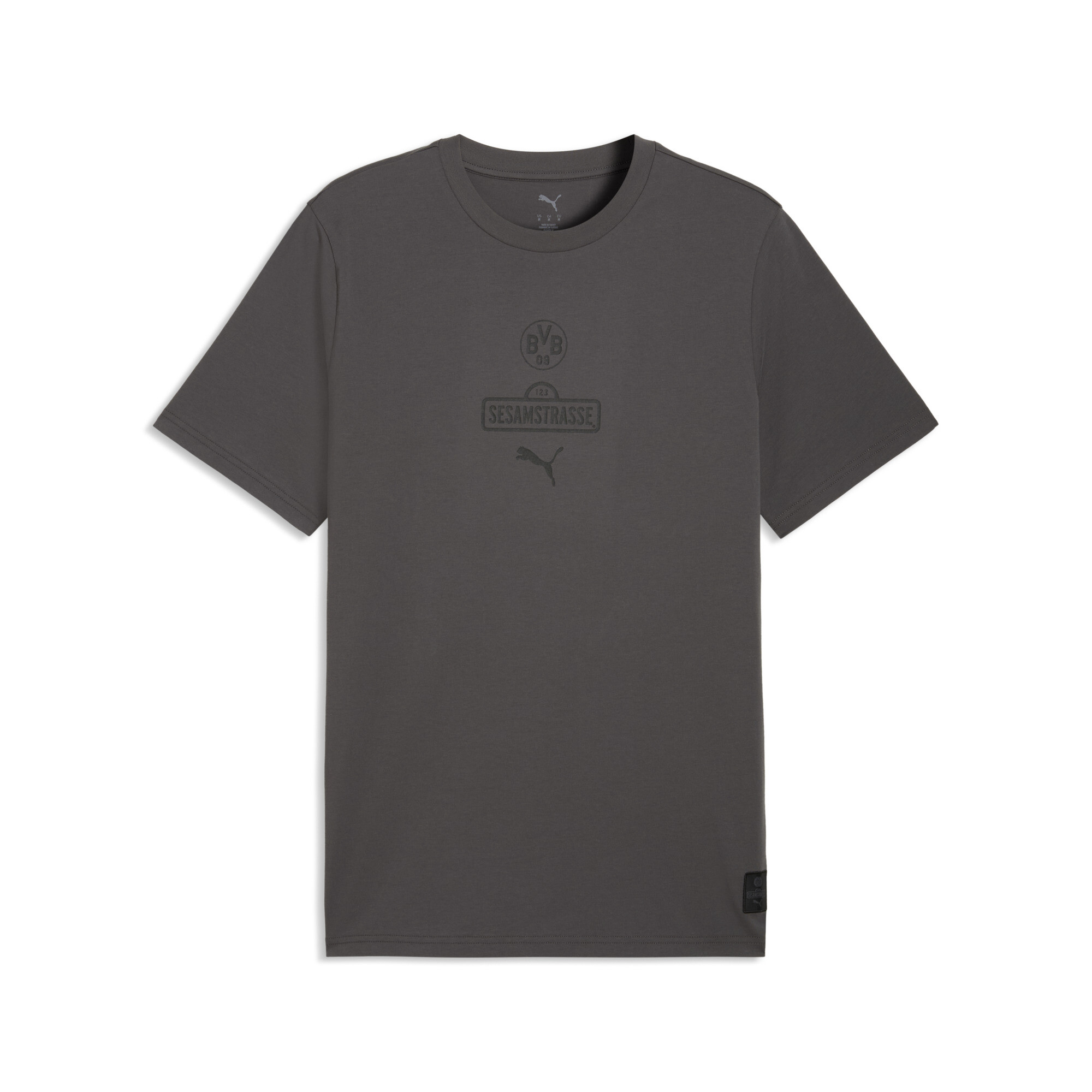 PUMA Borussia Dortmund x Sesamstraat T-shirt voor Heren, Grijs/Geel, Maat XXL thumbnail 3