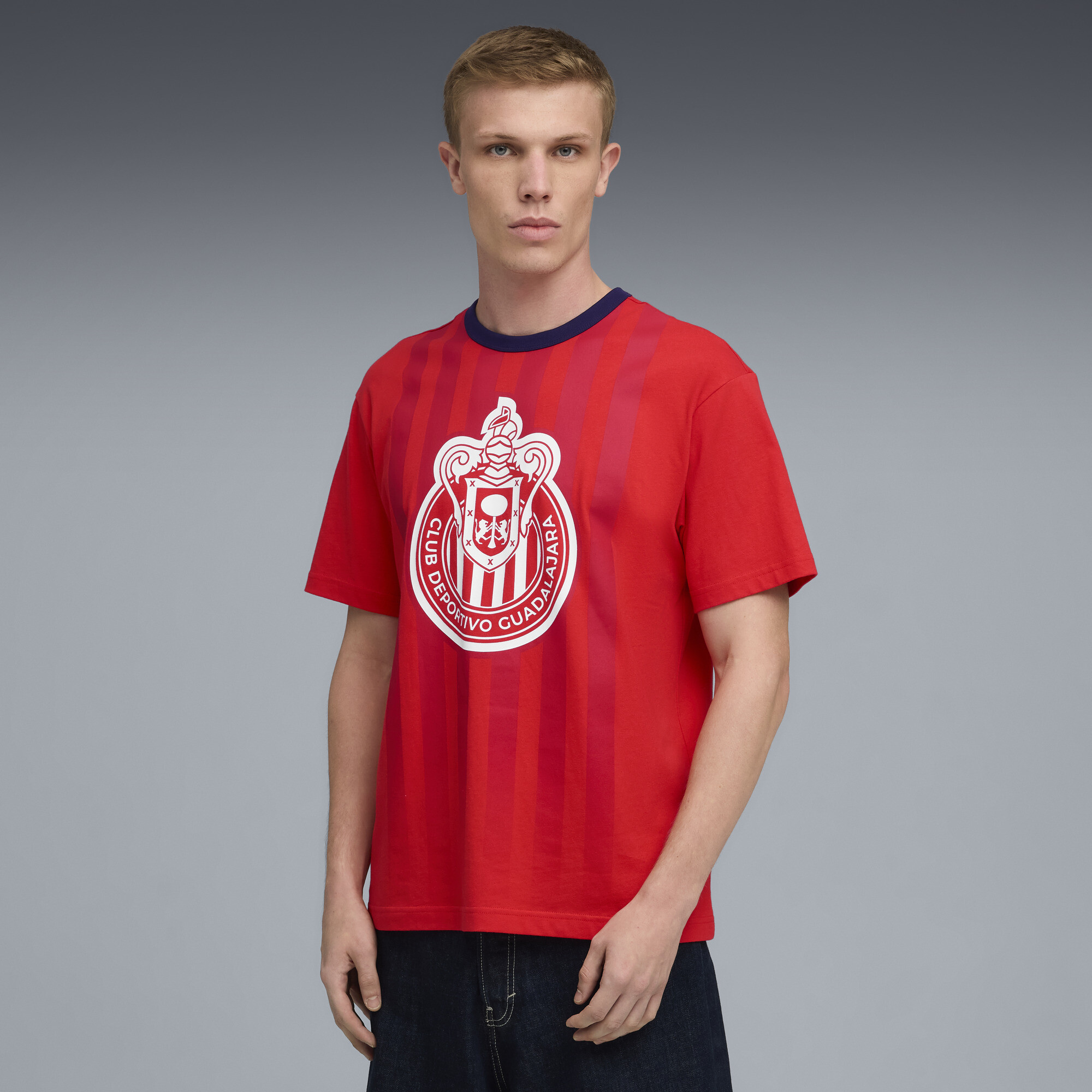 PUMA Chivas Graphic Crest Relaxed Crew Neck Short Sleeve T-Shirt