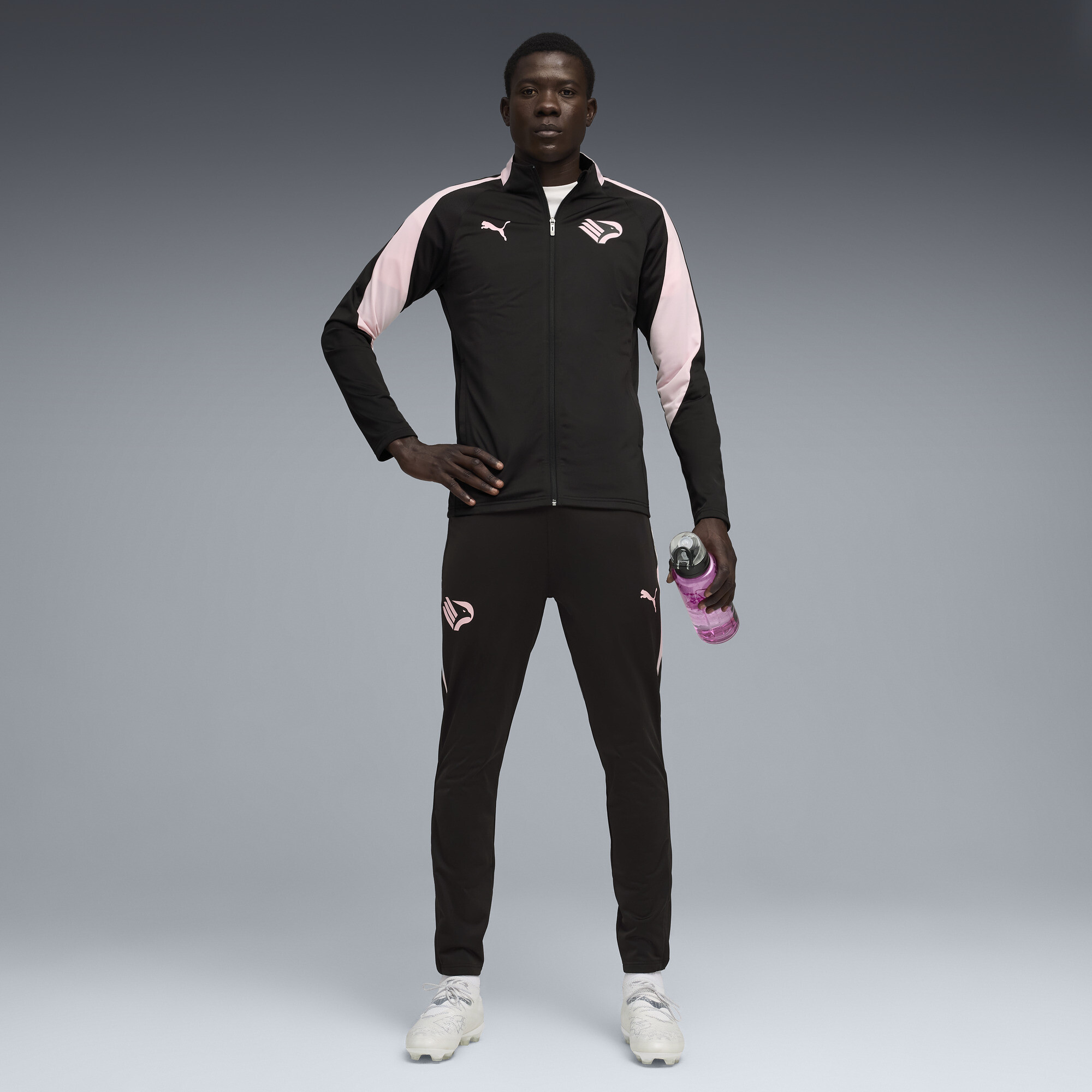 PUMA Palermo FC trainingspak voor Heren, Roze/Zwart, Maat XXL thumbnail 6