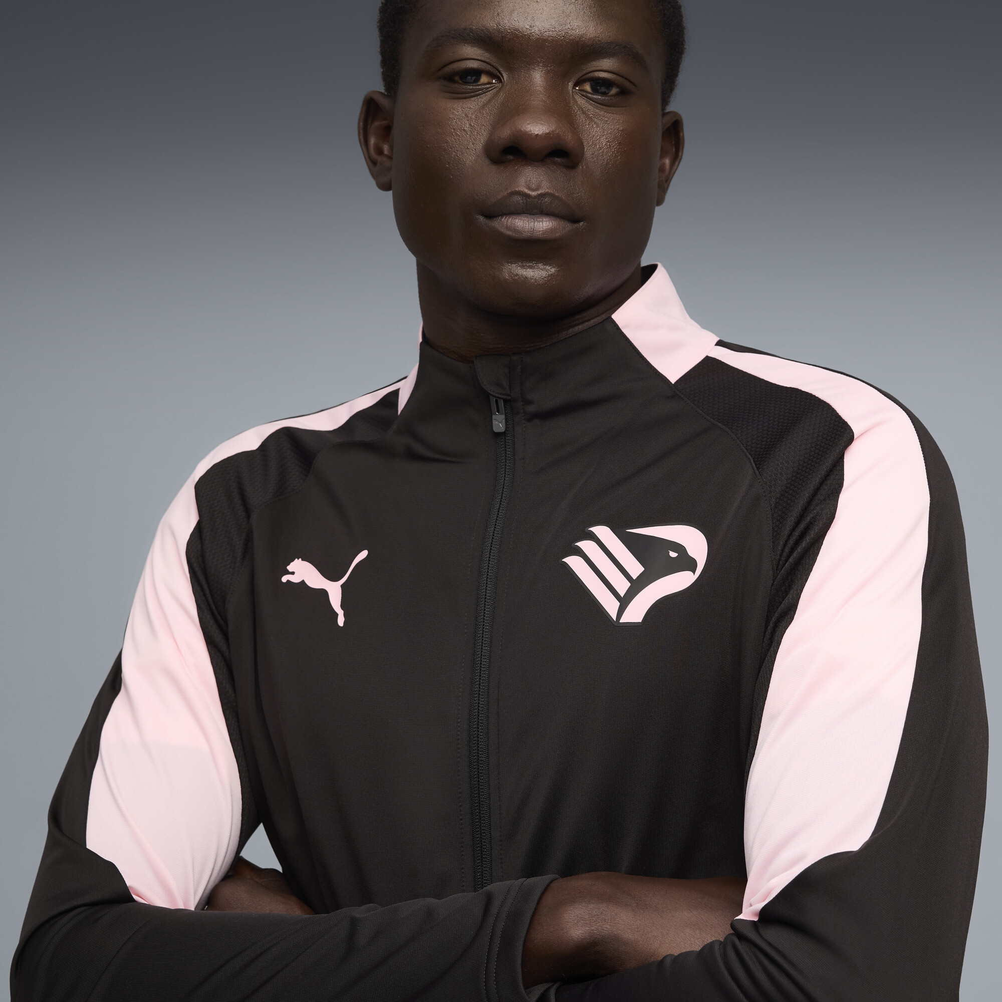 PUMA Palermo FC trainingspak voor Heren, Roze/Zwart, Maat XXL thumbnail 5