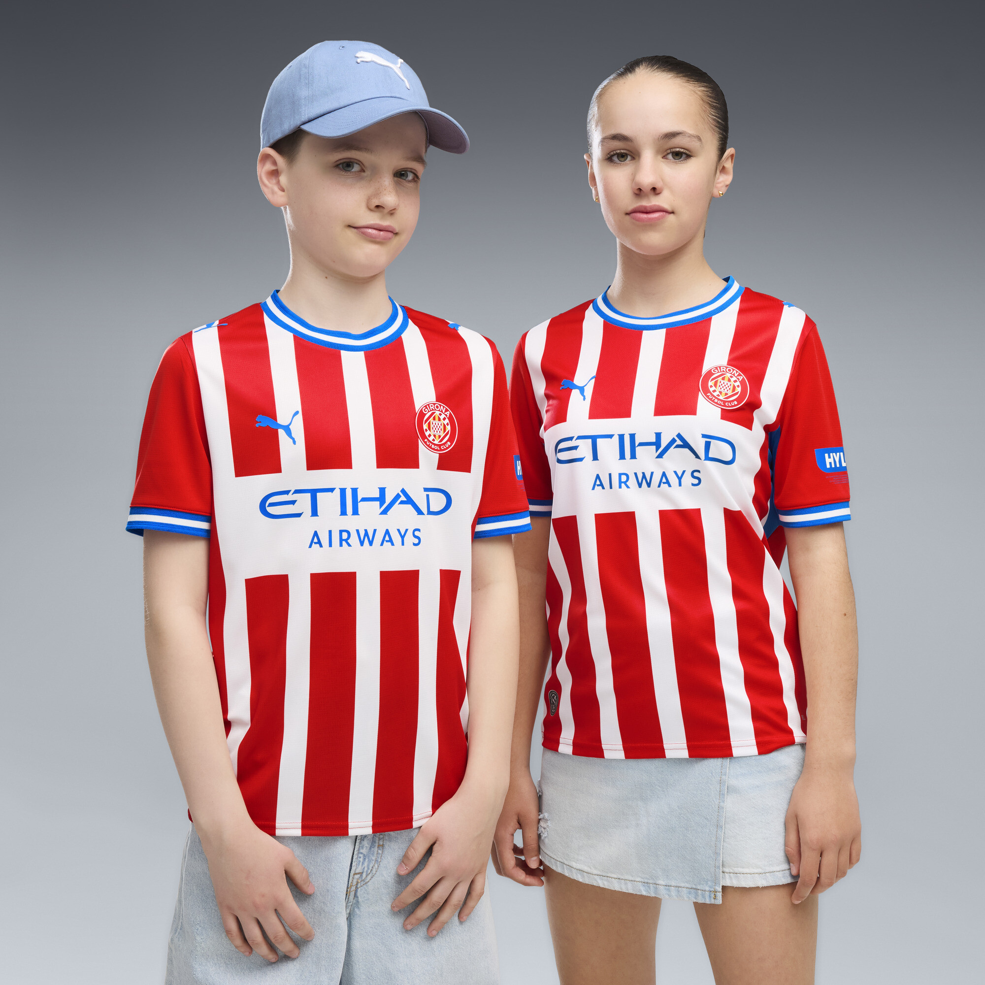 PUMA Girona F.C. Młodzieżowa koszulka domowa Girona F.C. 26/27, Odzież, Czerwony, 13-14Y