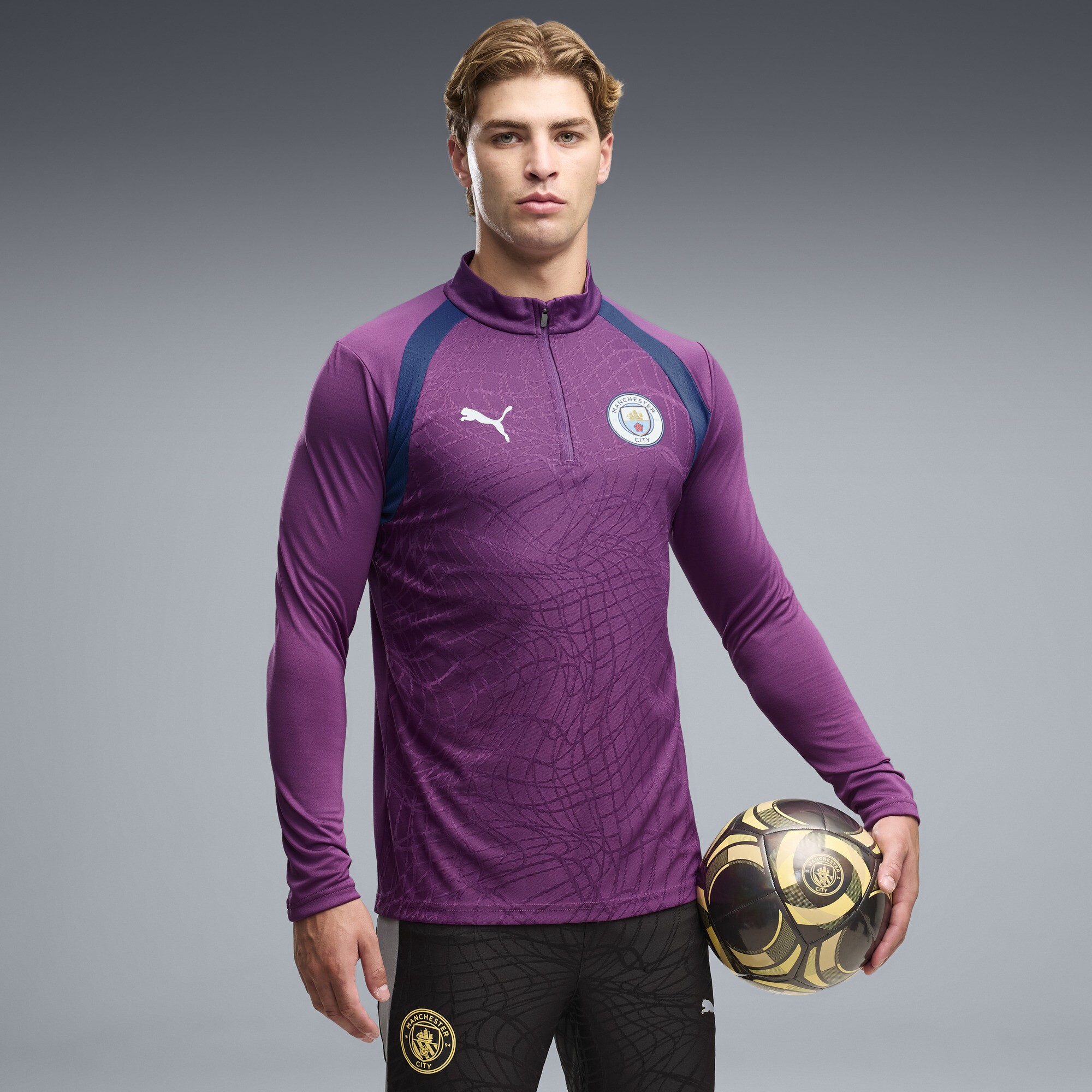 PUMA Manchester City Slim Trainingstop Herren, Accessoires, Lila, XXL