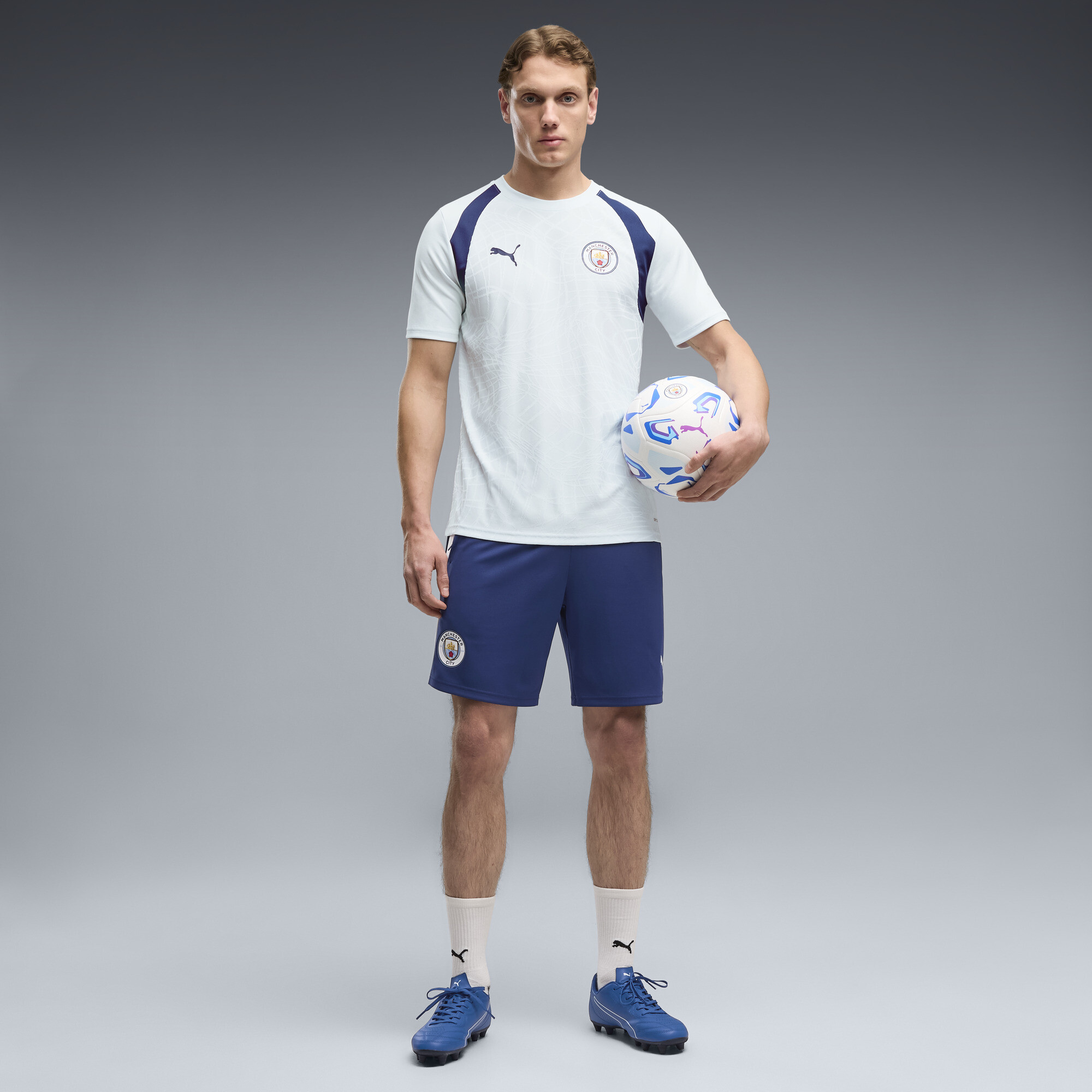 PUMA Short dentranement slim Manchester City Homme Vtements Bleu S 45 €