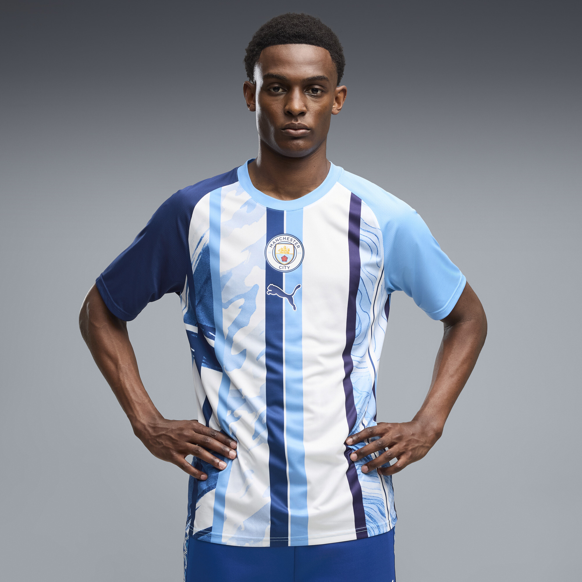 PUMA Adult Manchester City 2026 Prematch Replica Jersey, Men's, Small, White