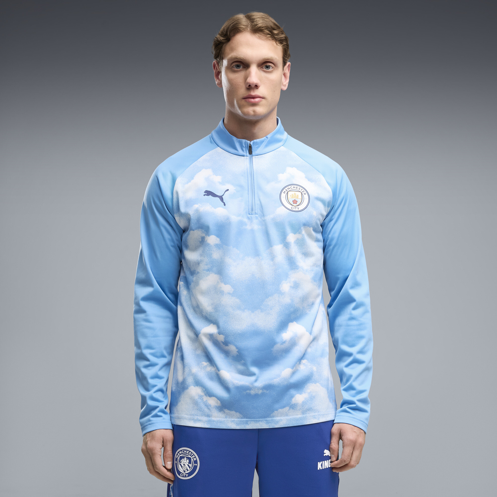 PUMA Adult Manchester City 2026 Warm-Up 1/4 Zip Pullover, Men's, Small, Black