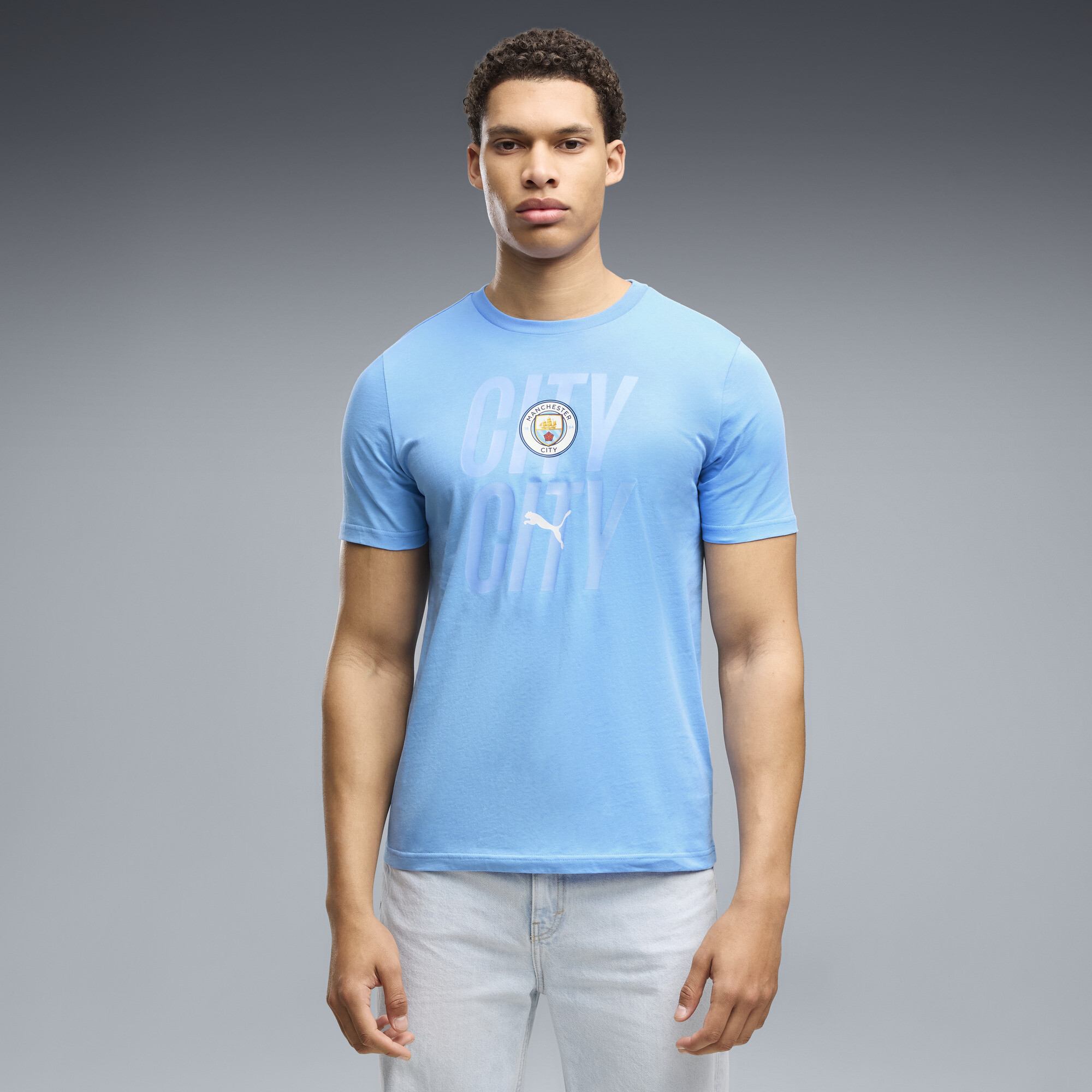 PUMA Manchester City ftblCulture Men's Soccer T-Shirt in Blue, Size XL
