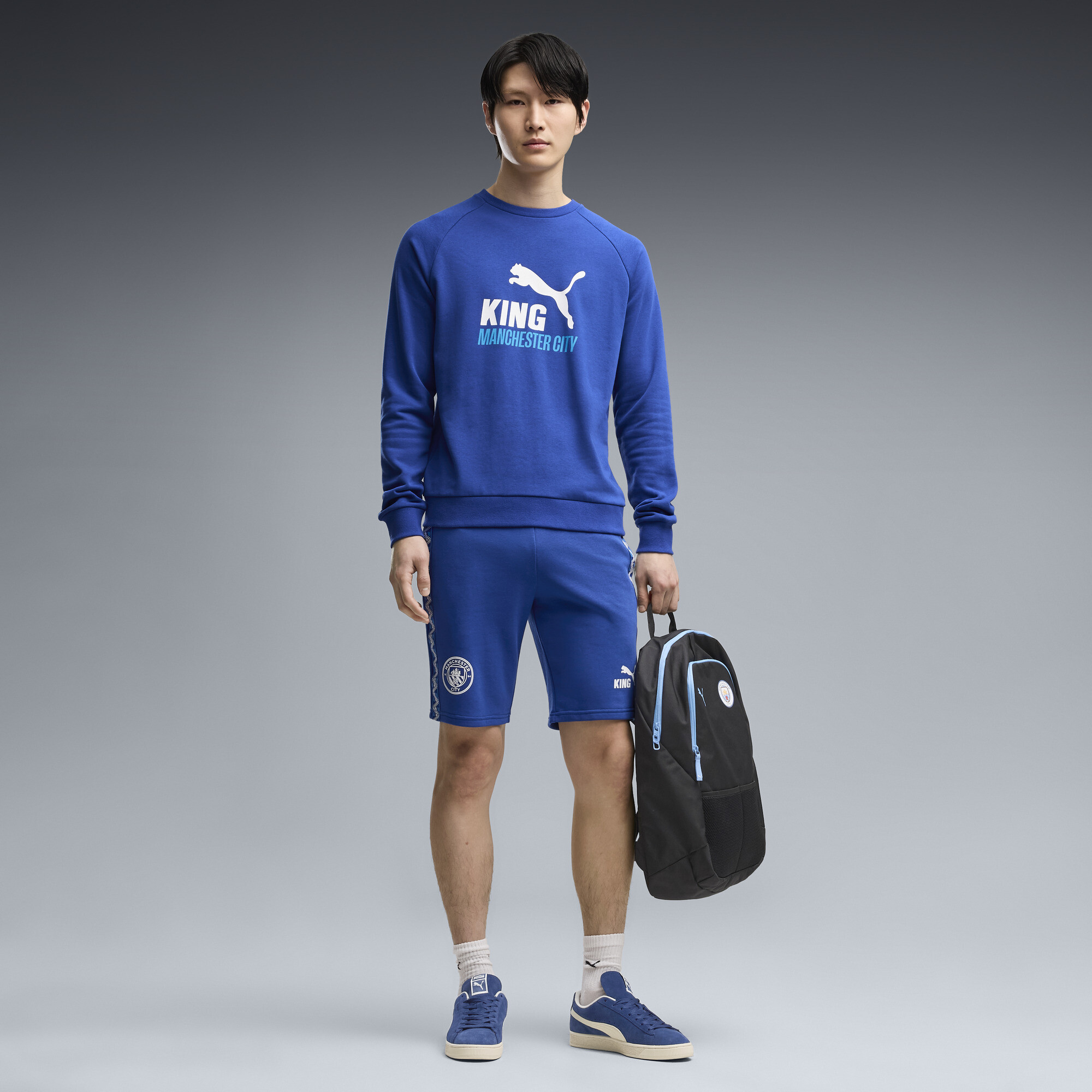 PUMA Short molletonn KING Manchester City Homme Vtements Bleu L 45$