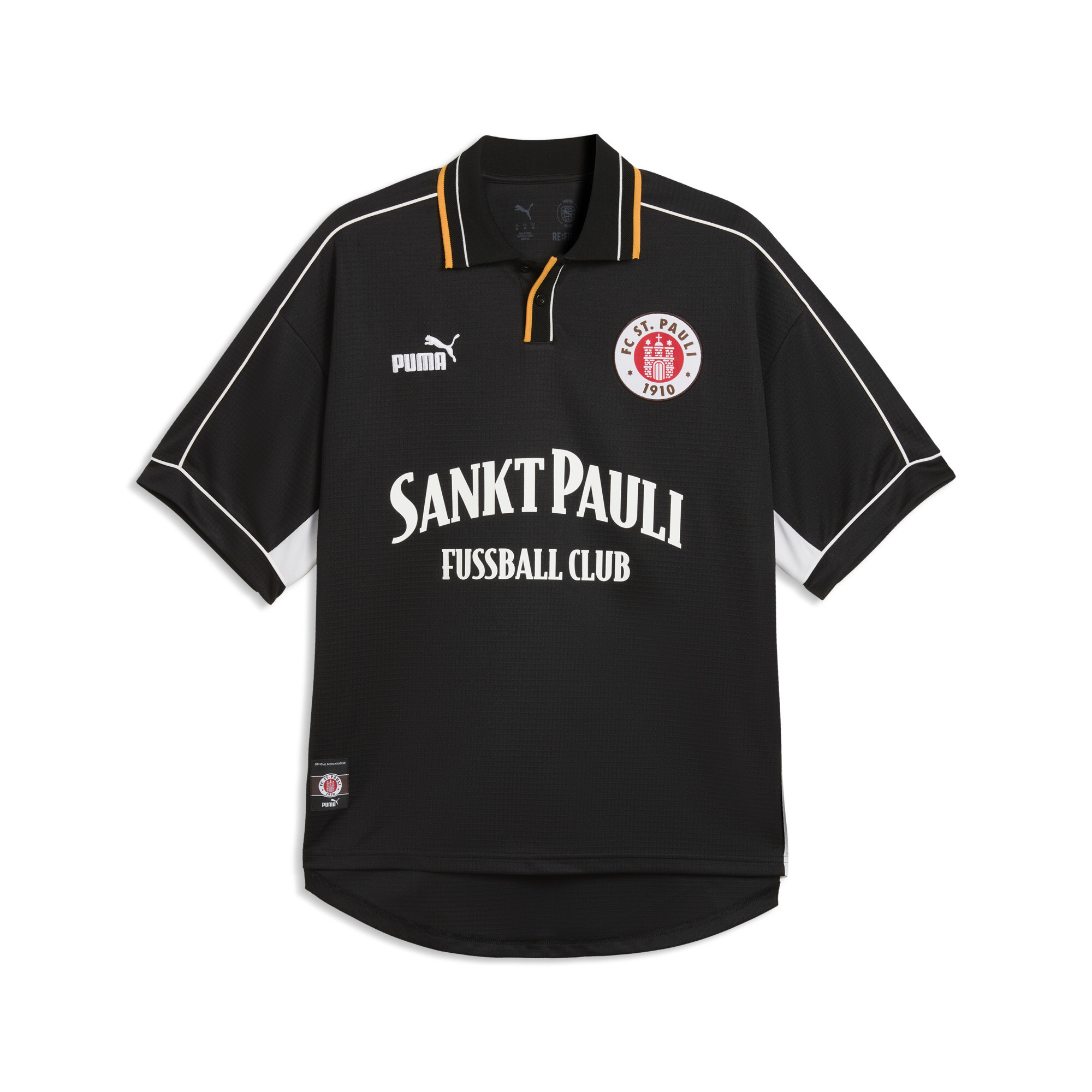 PUMA FC St. Pauli Retro voetbalshirt voor Heren, Zwart/Wit, Maat L thumbnail 3