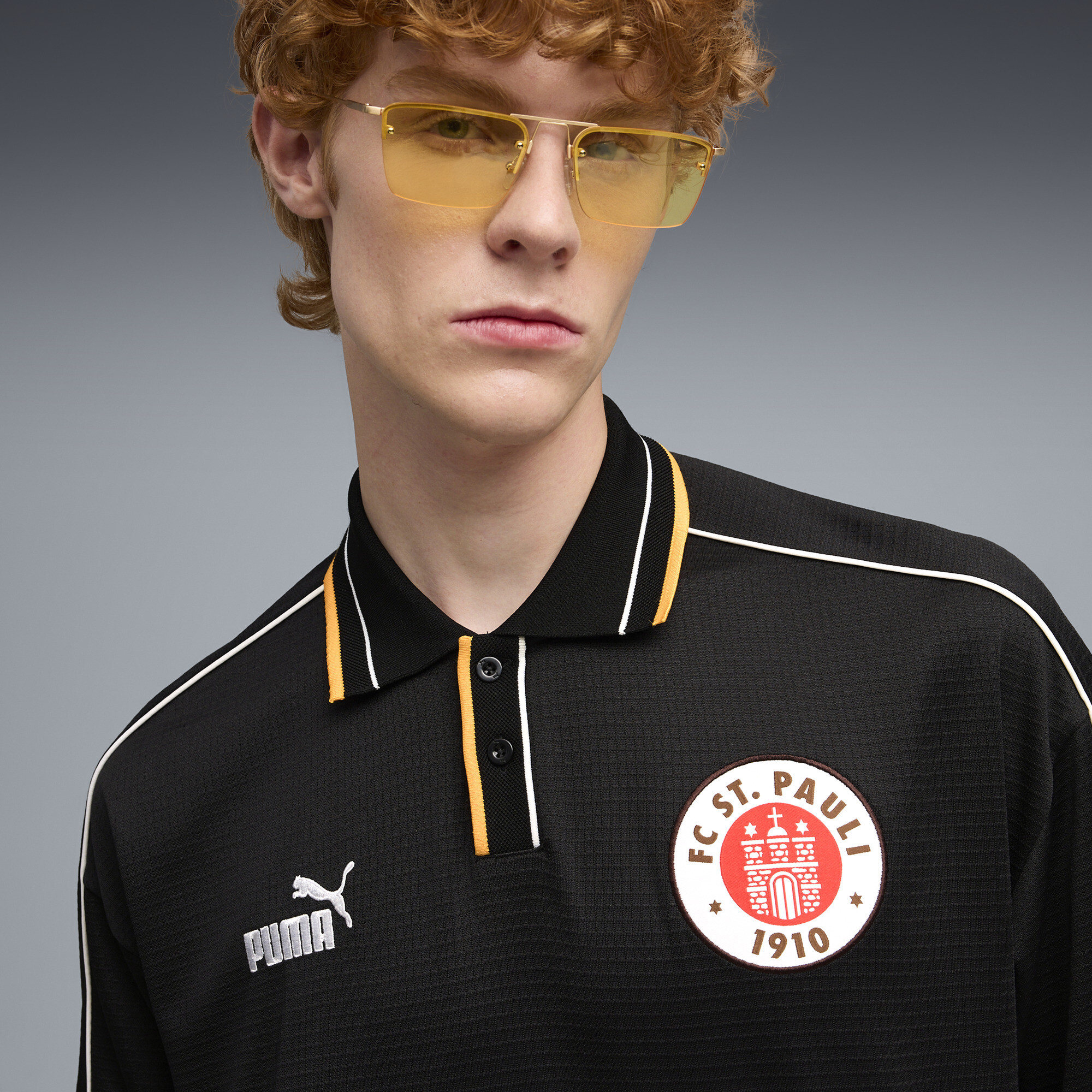 PUMA FC St. Pauli Retro voetbalshirt voor Heren, Zwart/Wit, Maat L thumbnail 7