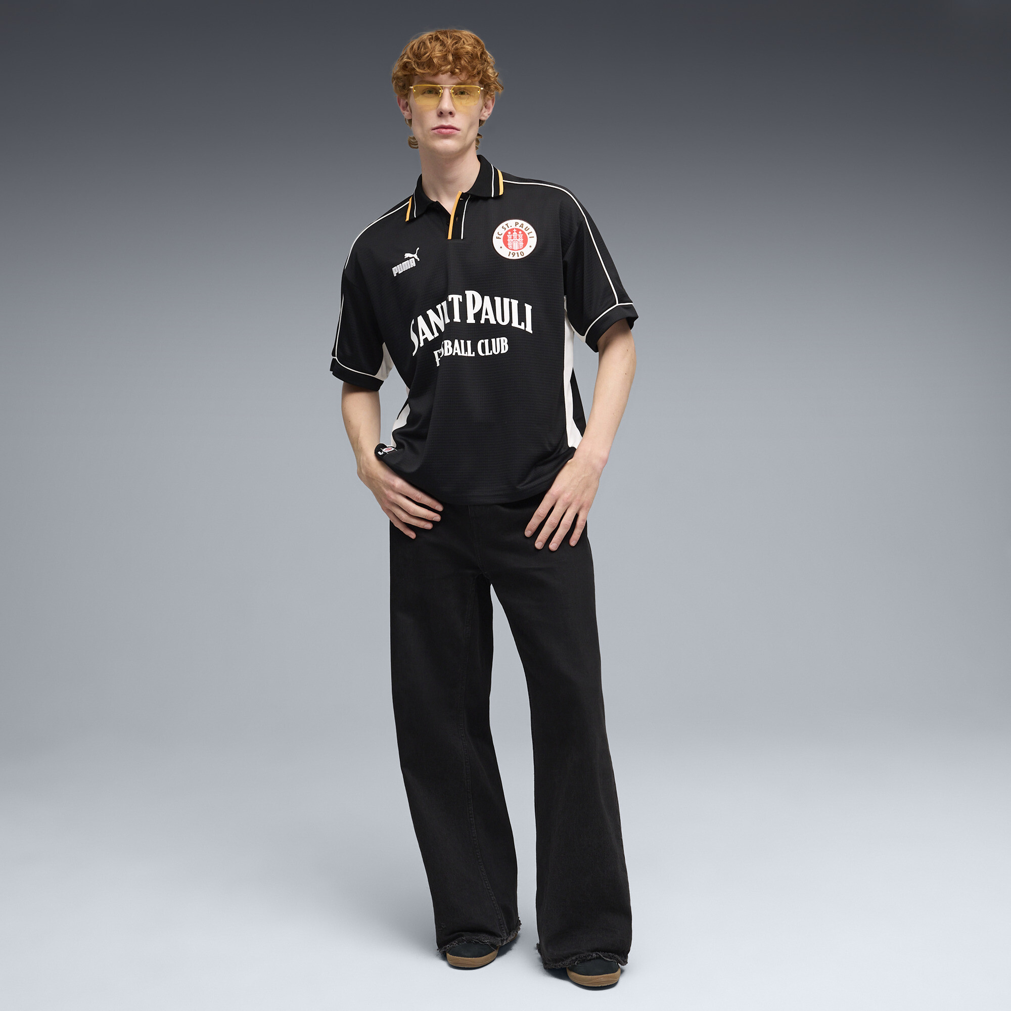 PUMA FC St. Pauli Retro voetbalshirt voor Heren, Zwart/Wit, Maat L thumbnail 6