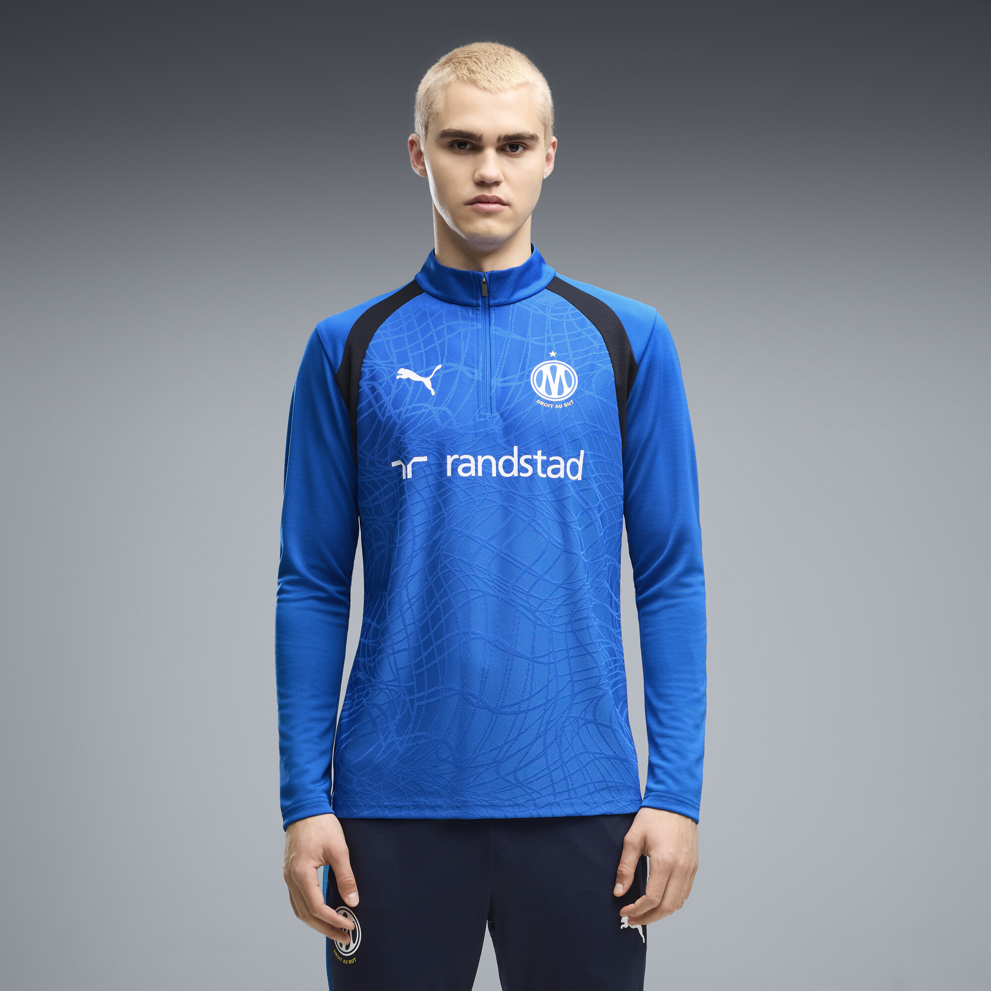 PUMA Haut d’entraînement à col zippé Olympique de Marseille Homme Accessoires - vue 2