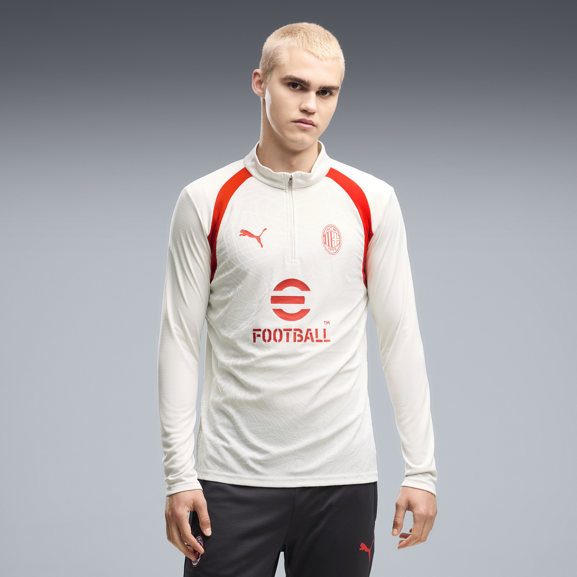 PUMA AC Milan Slim Trainingstop mit Reißverschluss bis zum Hals Herren, Accessoires, Grau, XXL