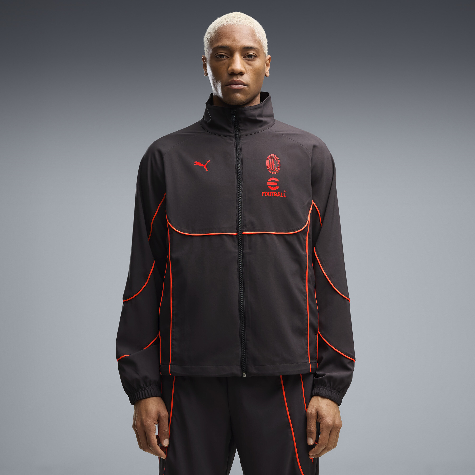 Veste de survtement zippe PUMATECH-X AC Milan Homme Vtements Gris M 95 €