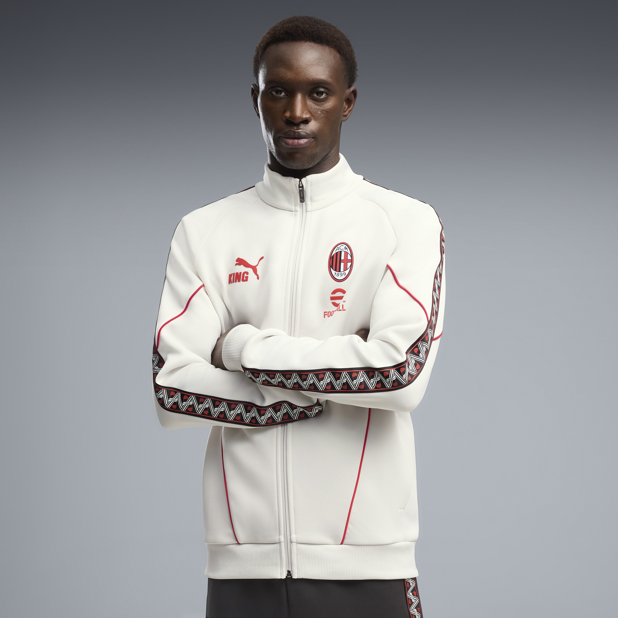PUMA AC Milan KING Anthem Jacke Herren, Kleidung, Grau, S