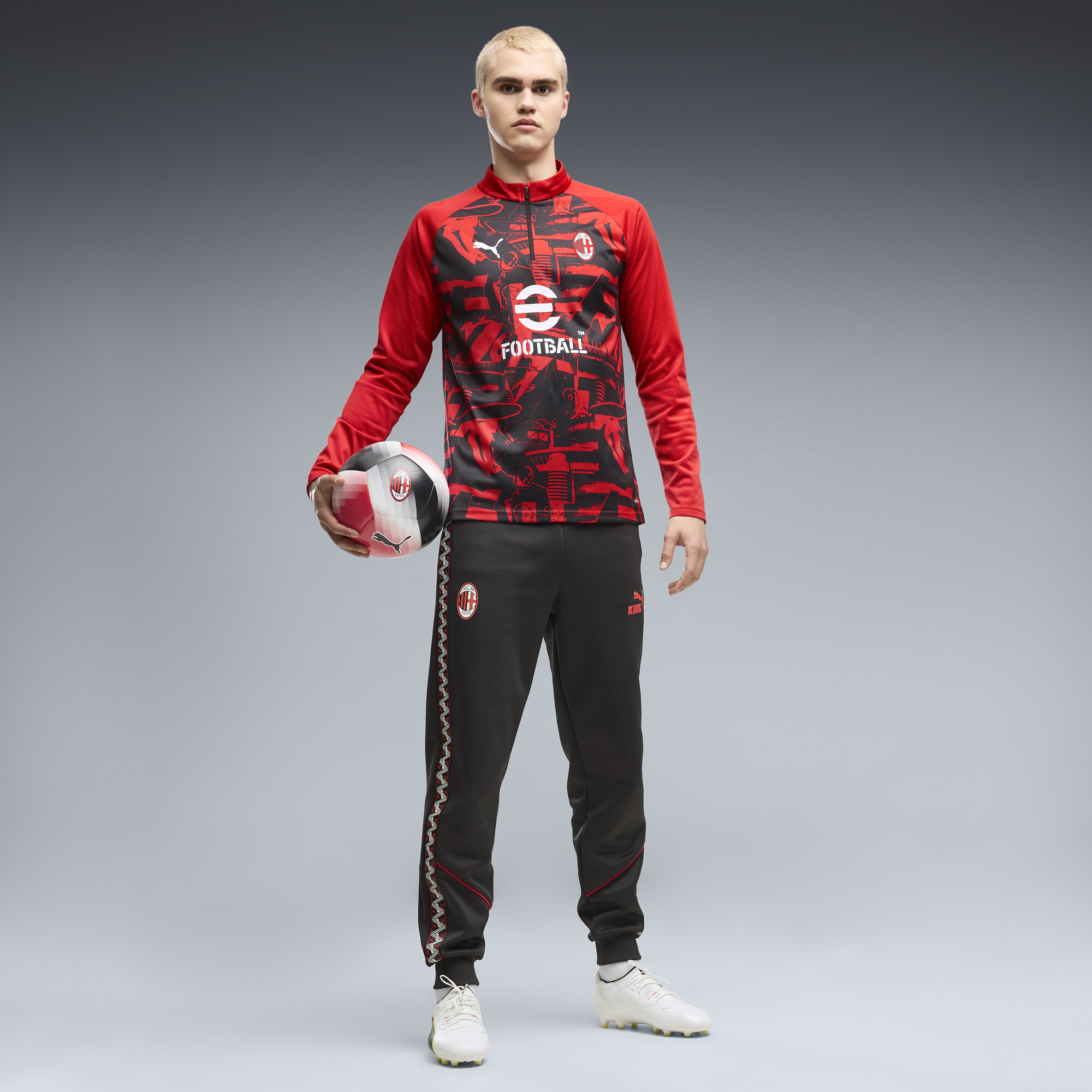 PUMA AC Milan KING Anthem Men's Pants in Grey, Size 3XL