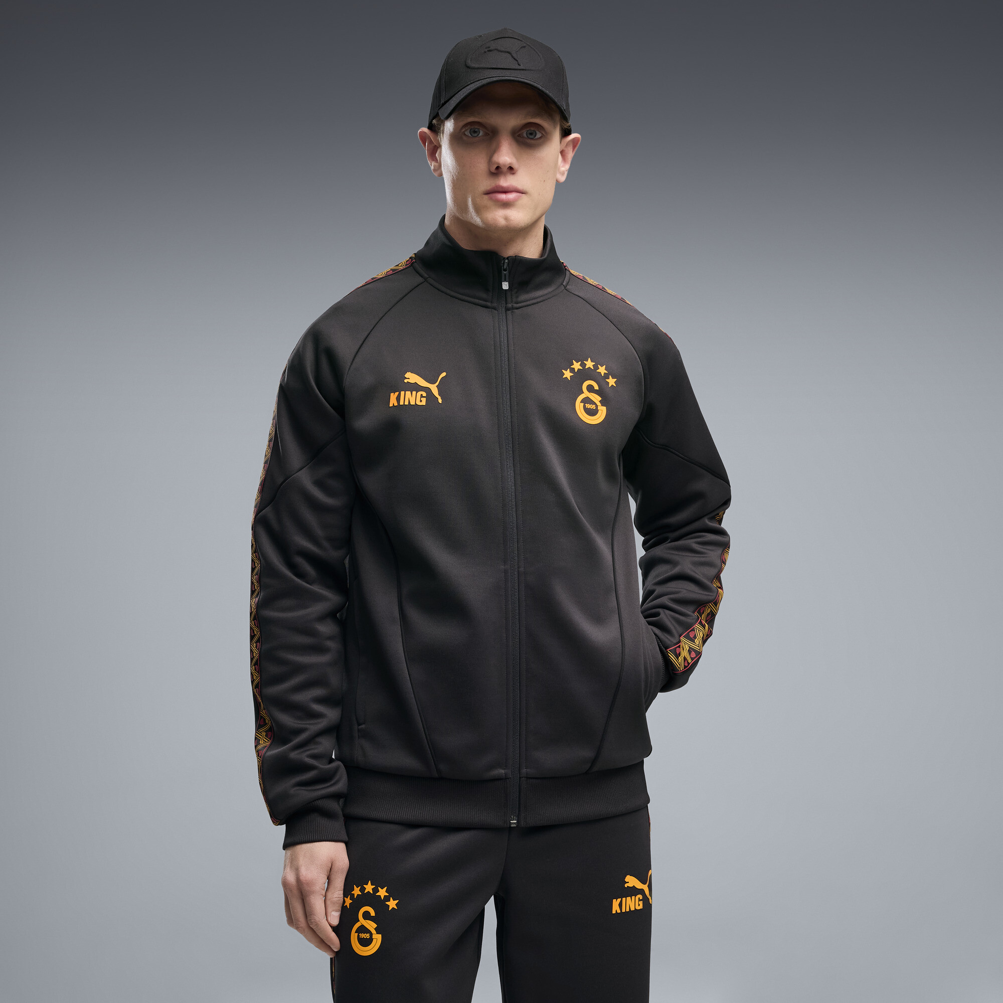 PUMA Galatasaray S.K. KING Full-Zip Anthem Jacke Herren, Kleidung, Grau, XXL