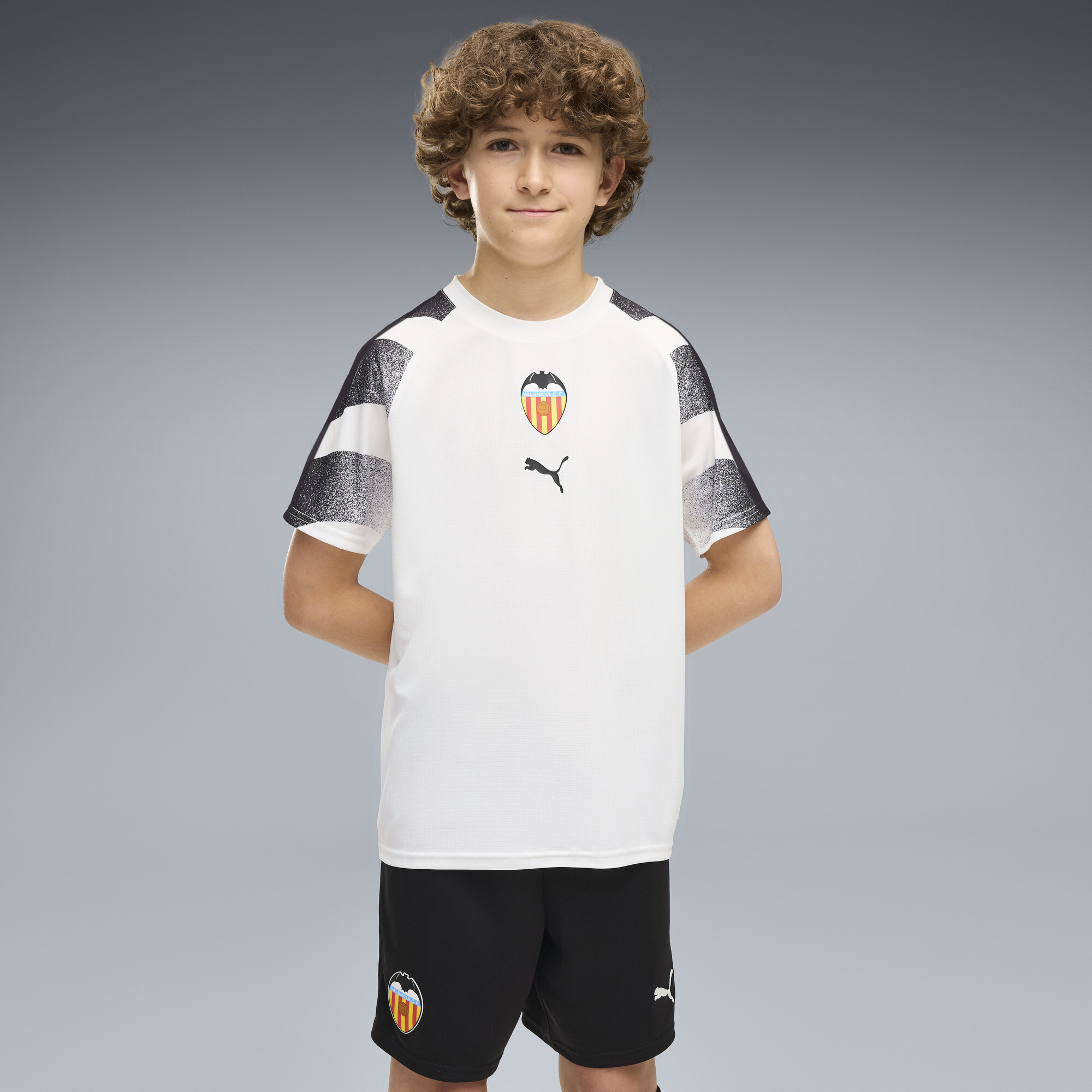 PUMA Młodzieżowa koszulka rozgrzewkowa Valencia CF, Odzież, Biały, 13-14Y