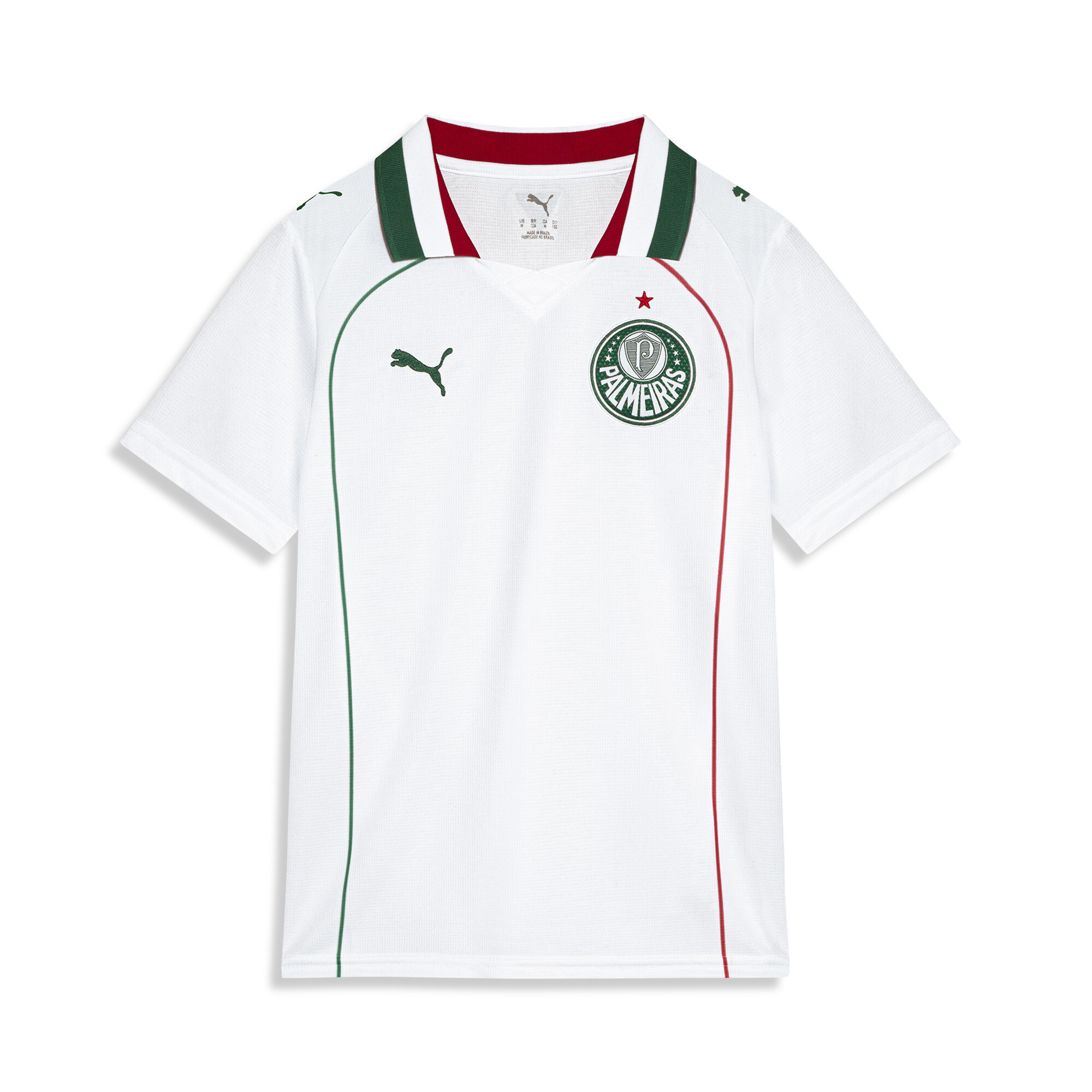 PUMA SE Palmeiras Torcedor Away Big Kids' Jersey in White, Size M