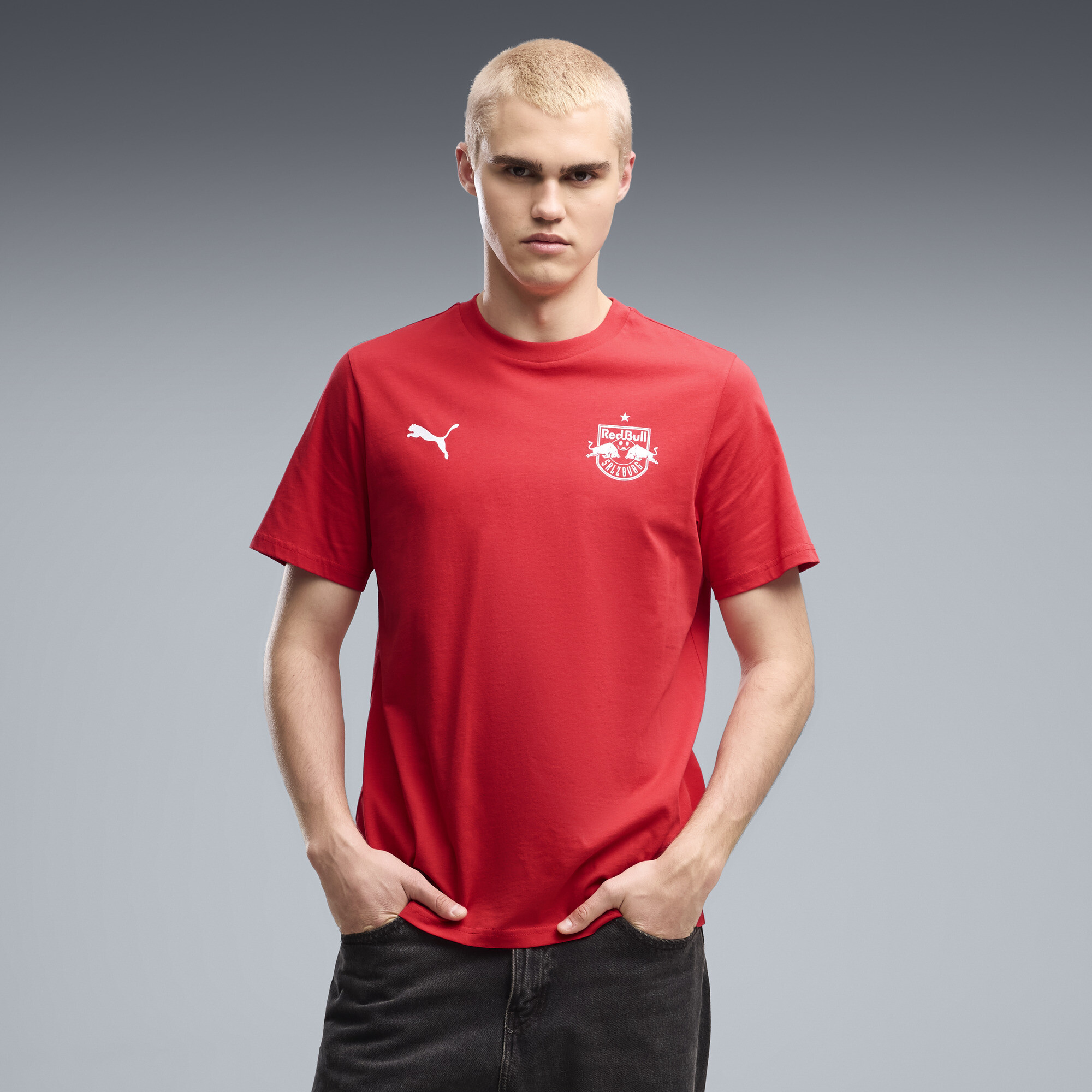 PUMA FC Rot Bull Salzburg ftblEssentials T-Shirt Herren, Accessoires, XXL