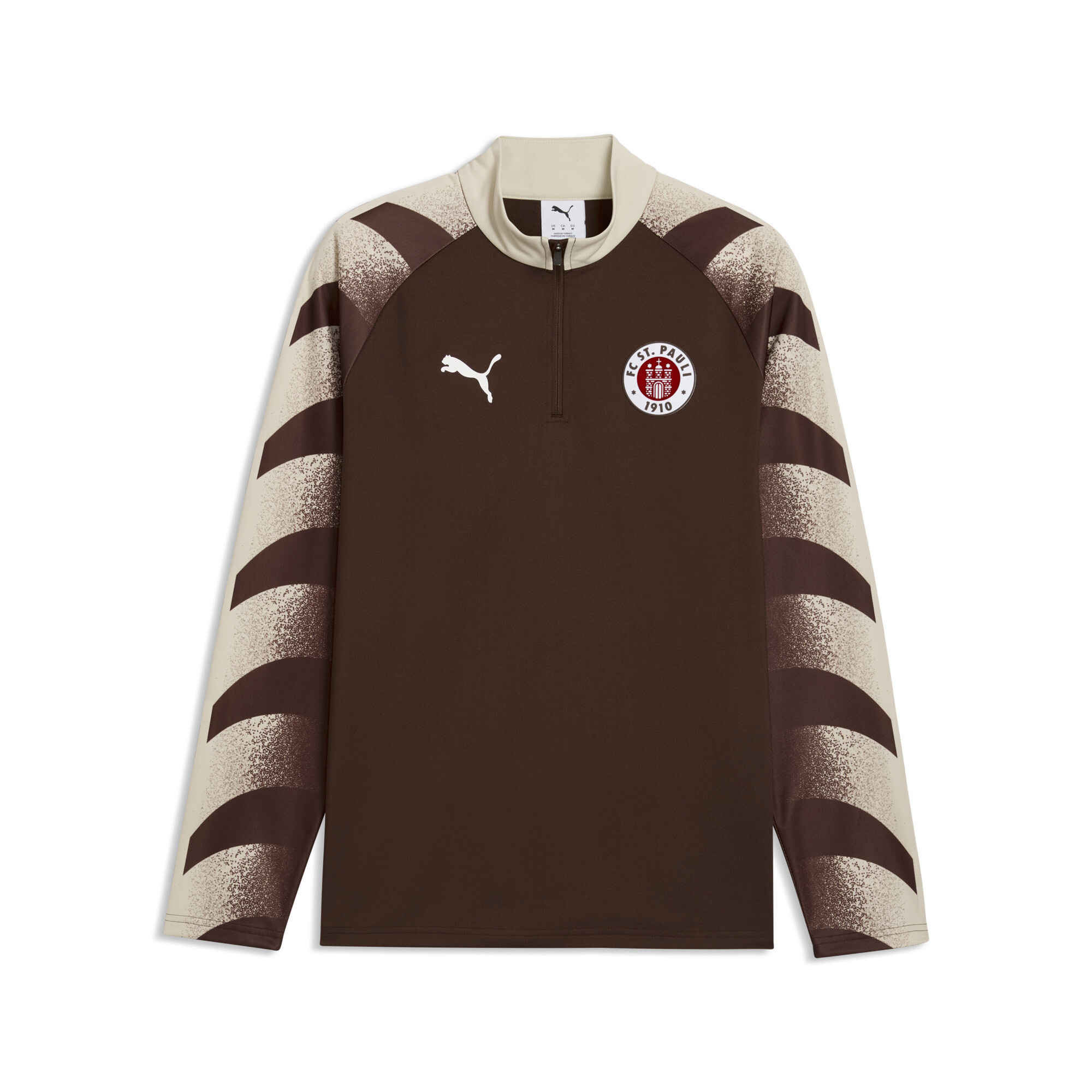 PUMA FC St. Pauli Slim Aufwärmoberteil mit Reißverschluss bis zum Hals Herren, Accessoires, Braun, M