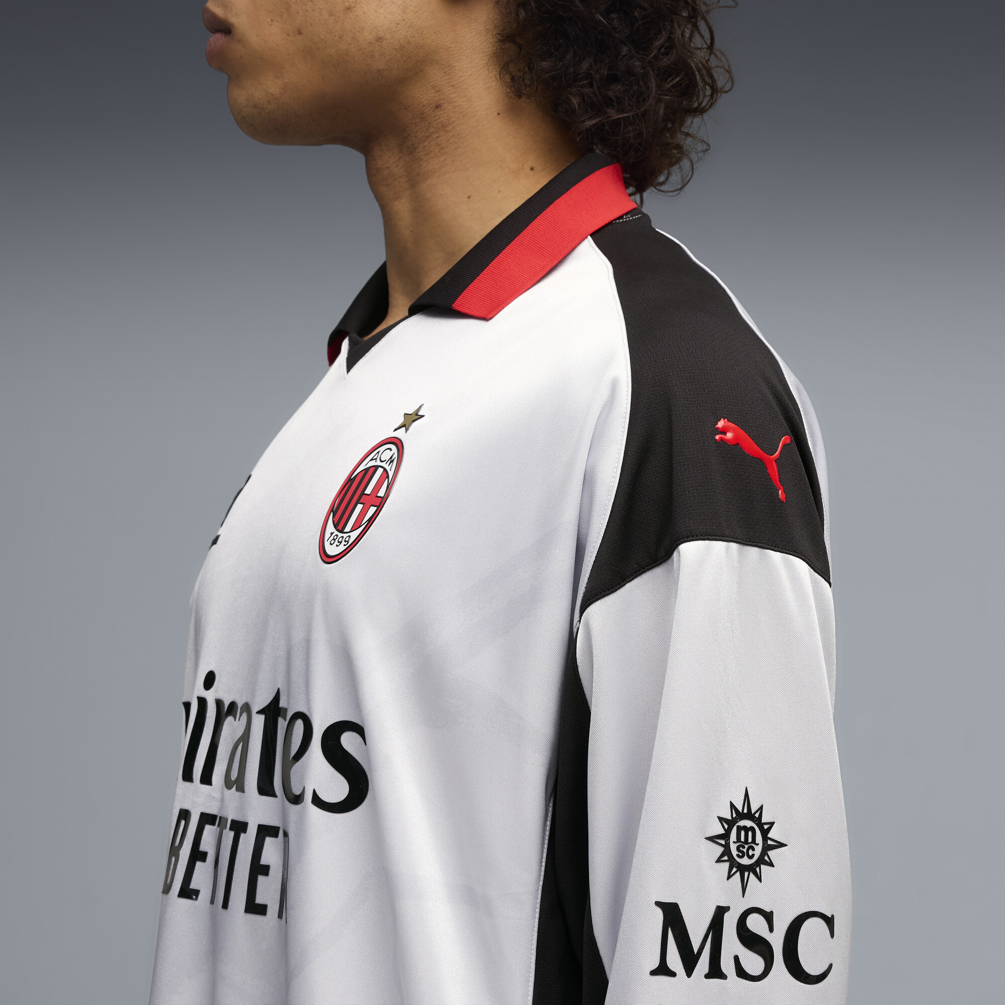 PUMA AC MILAN x SLAM JAM Limited Edition shirt met lange mouwen voor Heren, Zilver, Maat 3XL thumbnail 9