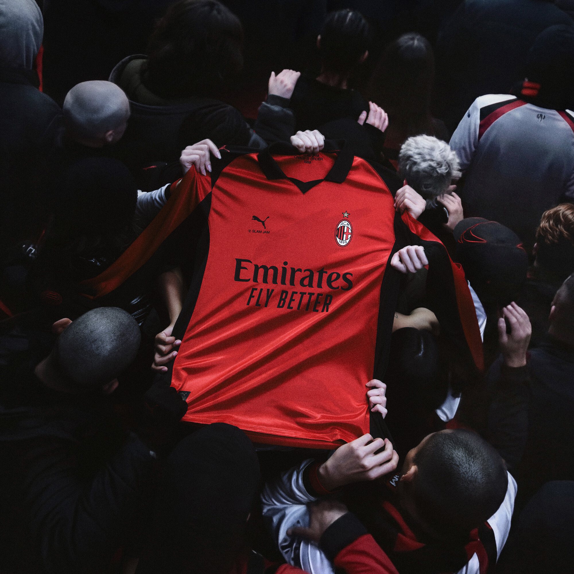 PUMA AC MILAN x SLAM JAM Limited Edition shirt met lange mouwen voor Heren, Rood, Maat XXL thumbnail 5