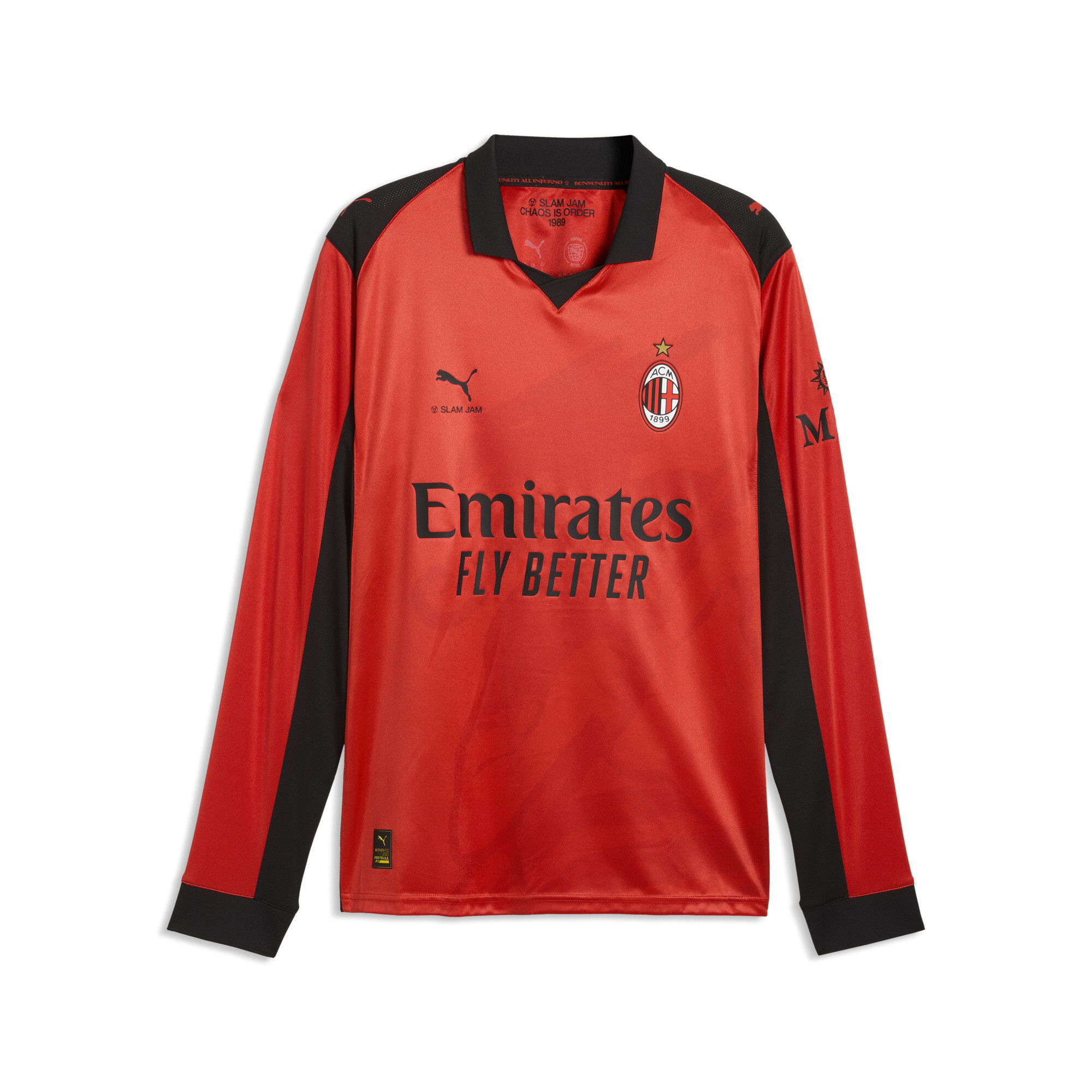PUMA AC MILAN x SLAM JAM shirt met lange mouwen voor Heren, Rood, Maat M thumbnail 3