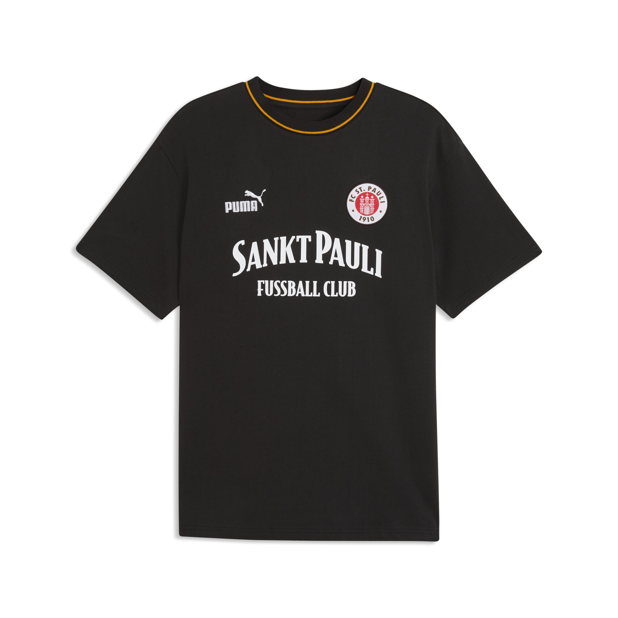 PUMA FC St. Pauli Retro T-shirt voor Heren, Zwart/Wit, Maat L thumbnail 3