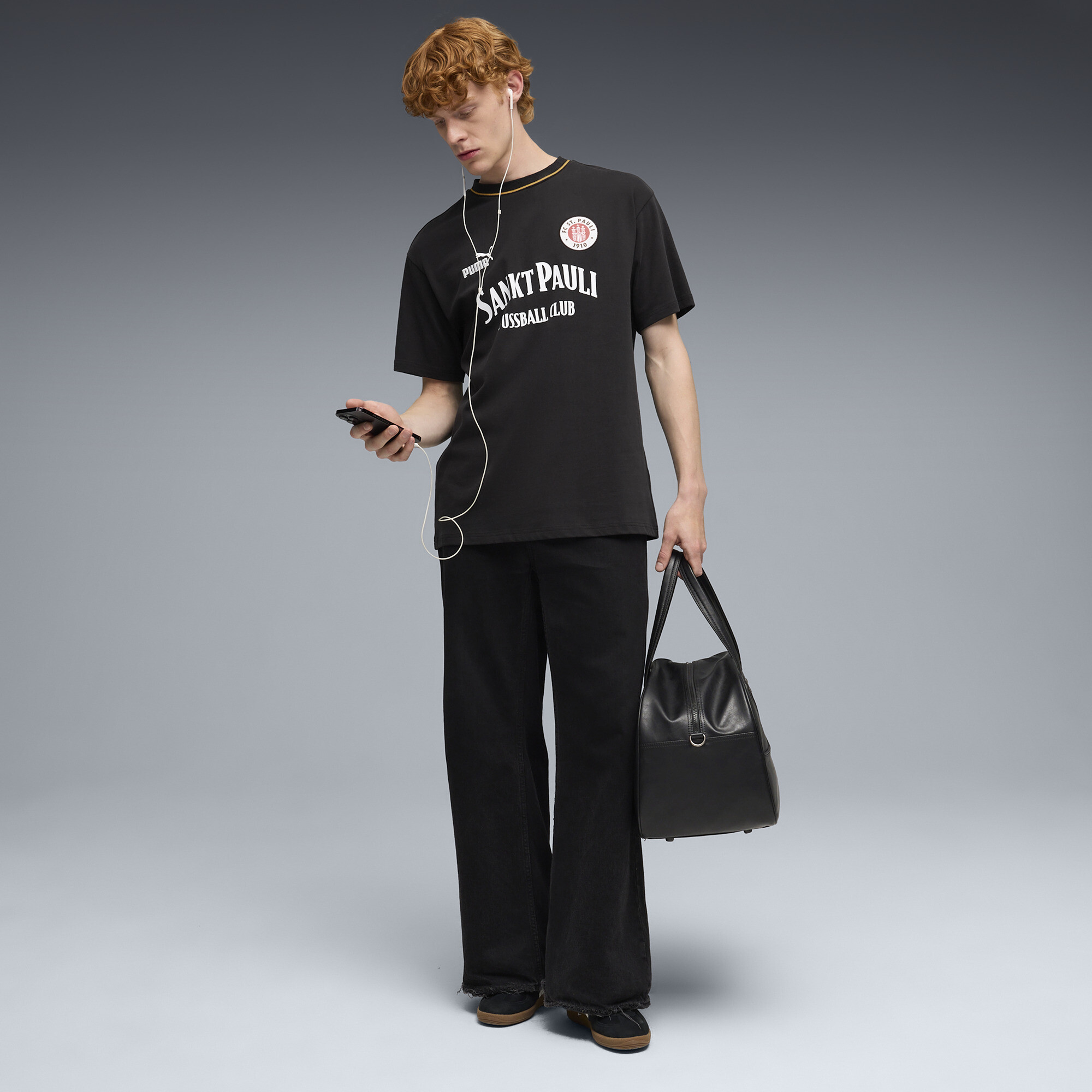 PUMA FC St. Pauli Retro T-shirt voor Heren, Zwart/Wit, Maat L thumbnail 4