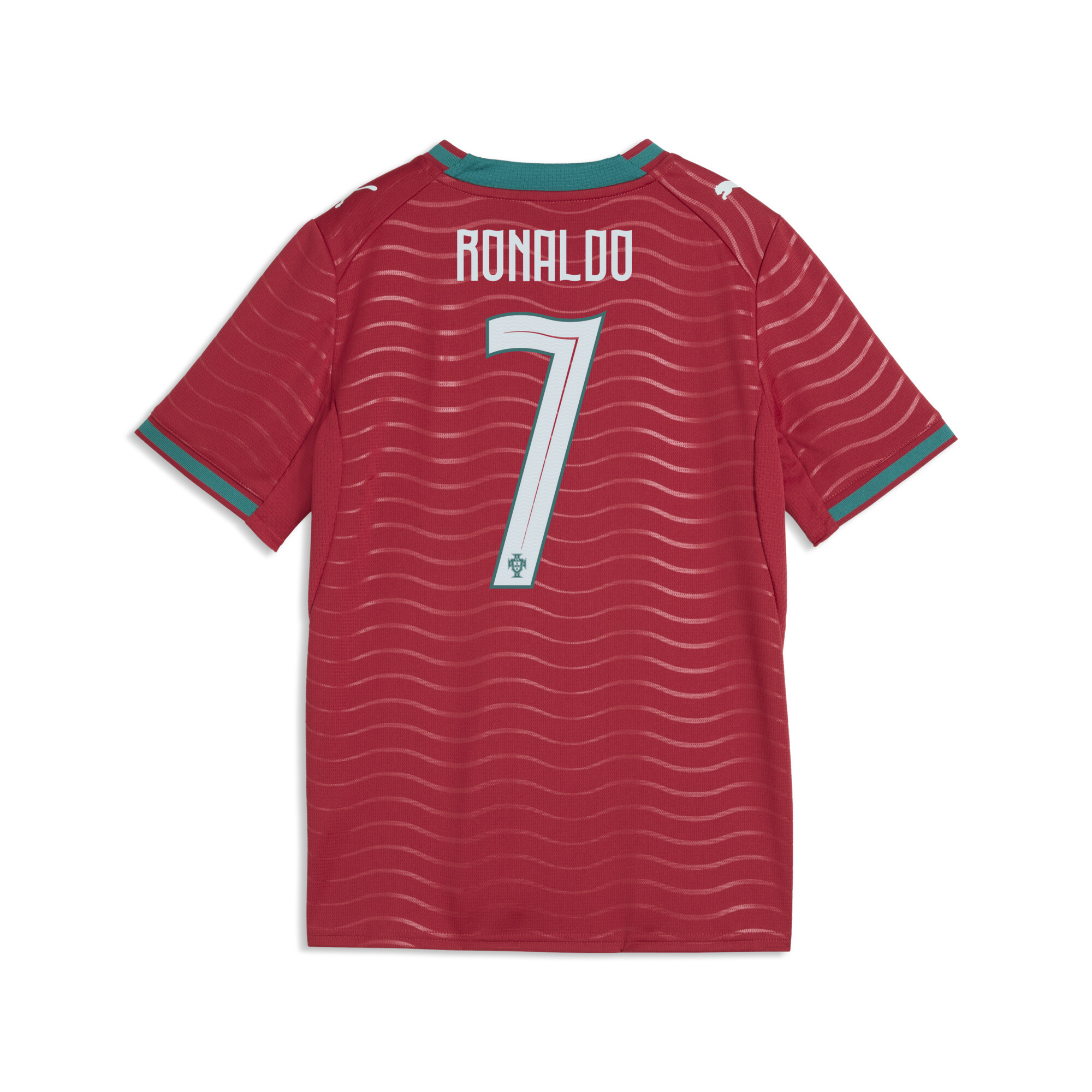 PUMA Portugal 2026 Player thuisshirt, Groen/Rood, Maat 5-6Y thumbnail 4