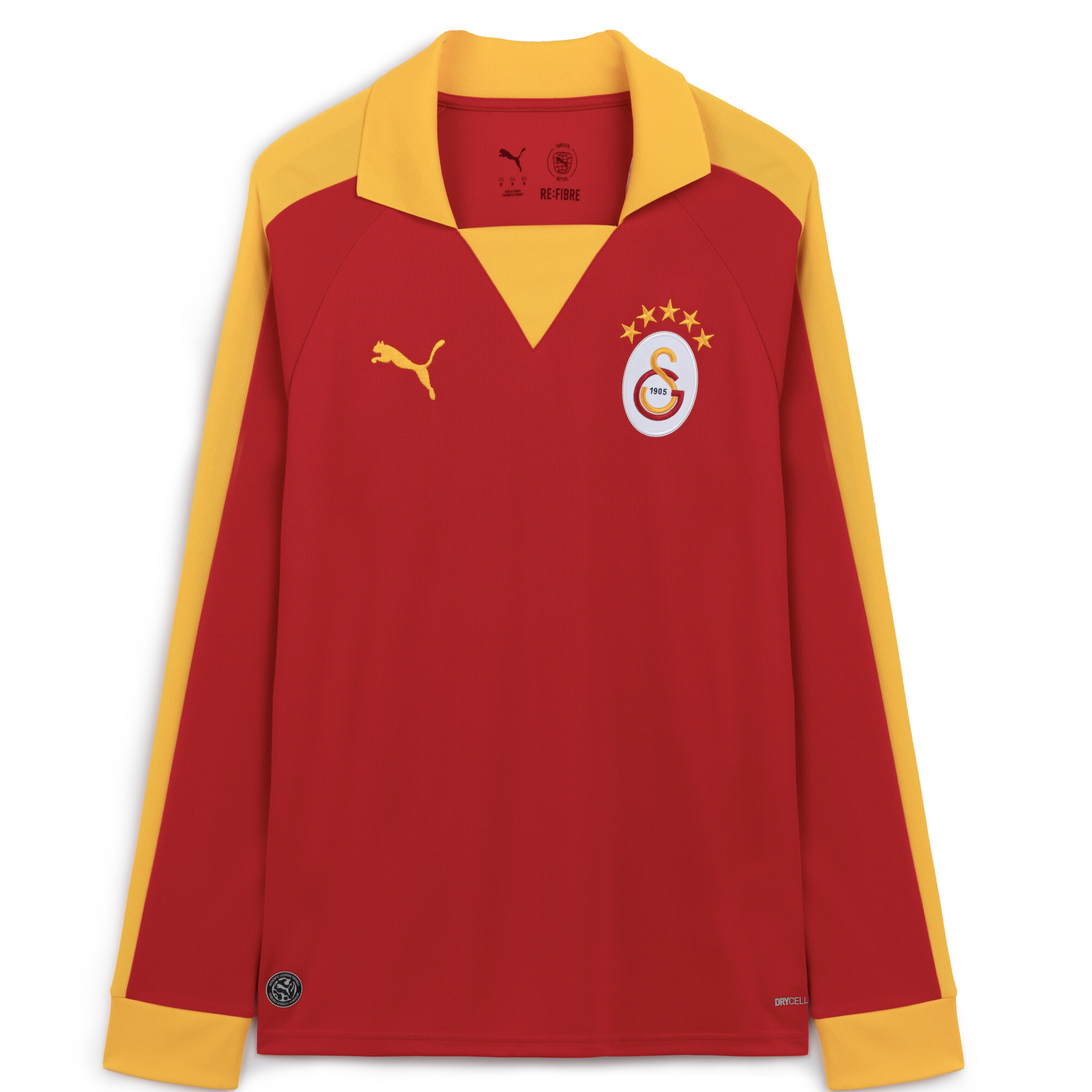 PUMA Thuisshirt van Galatasaray SK met lange mouwen voor Heren, Rood/Geel, Maat M