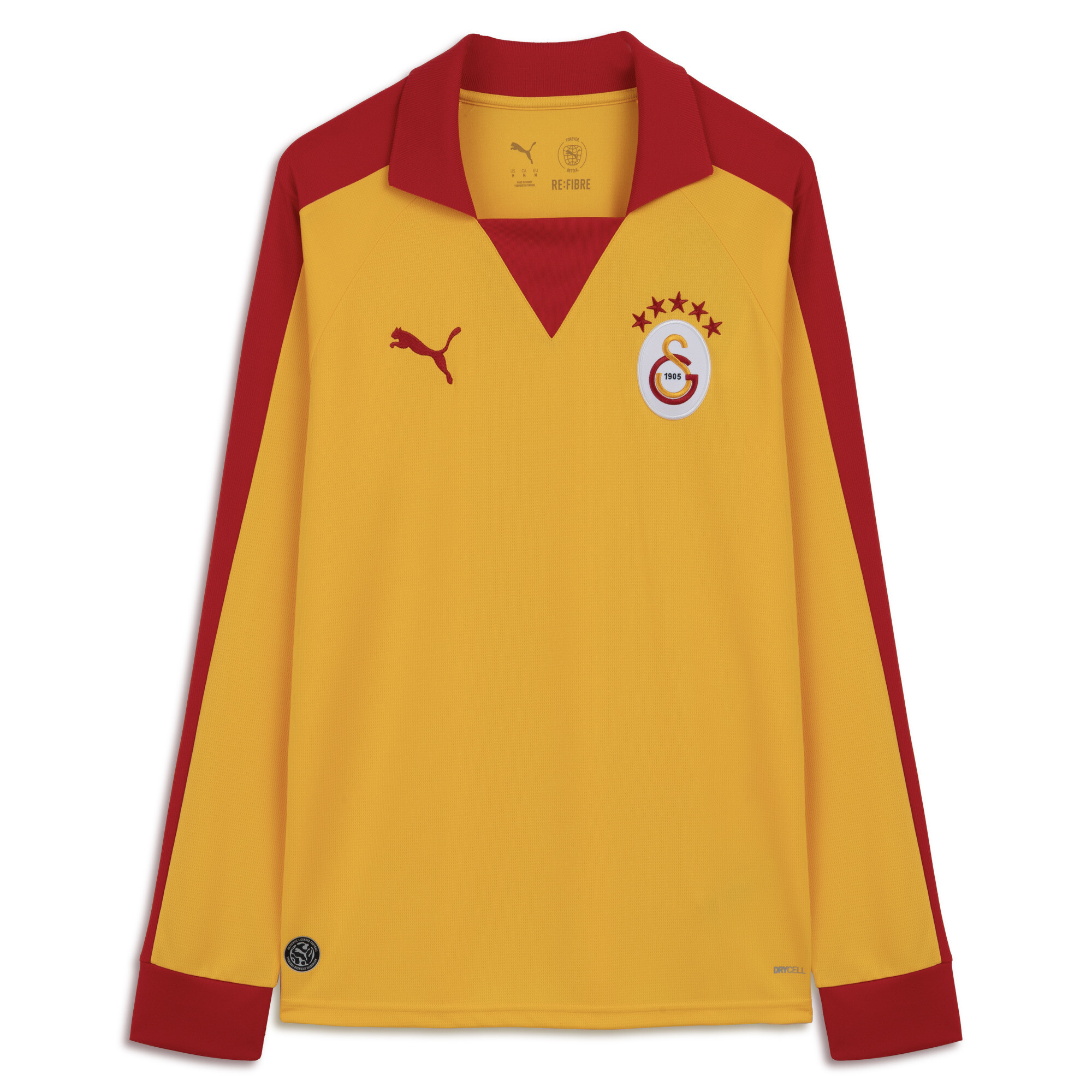 PUMA Thuisshirt van Galatasaray SK met lange mouwen voor Heren, Rood/Geel, Maat M