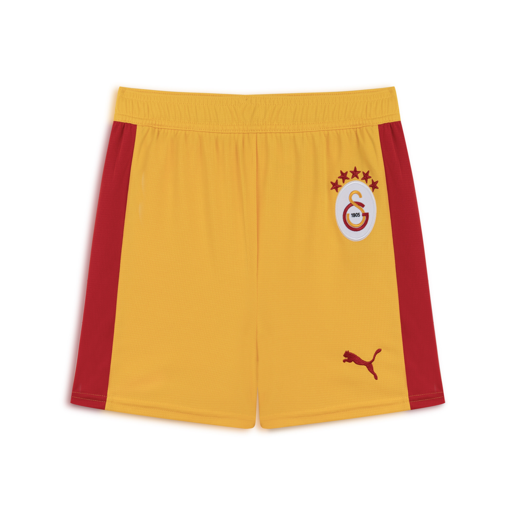 PUMA Galatasaray SK T7 short, Rood/Geel, Maat 7-8Y